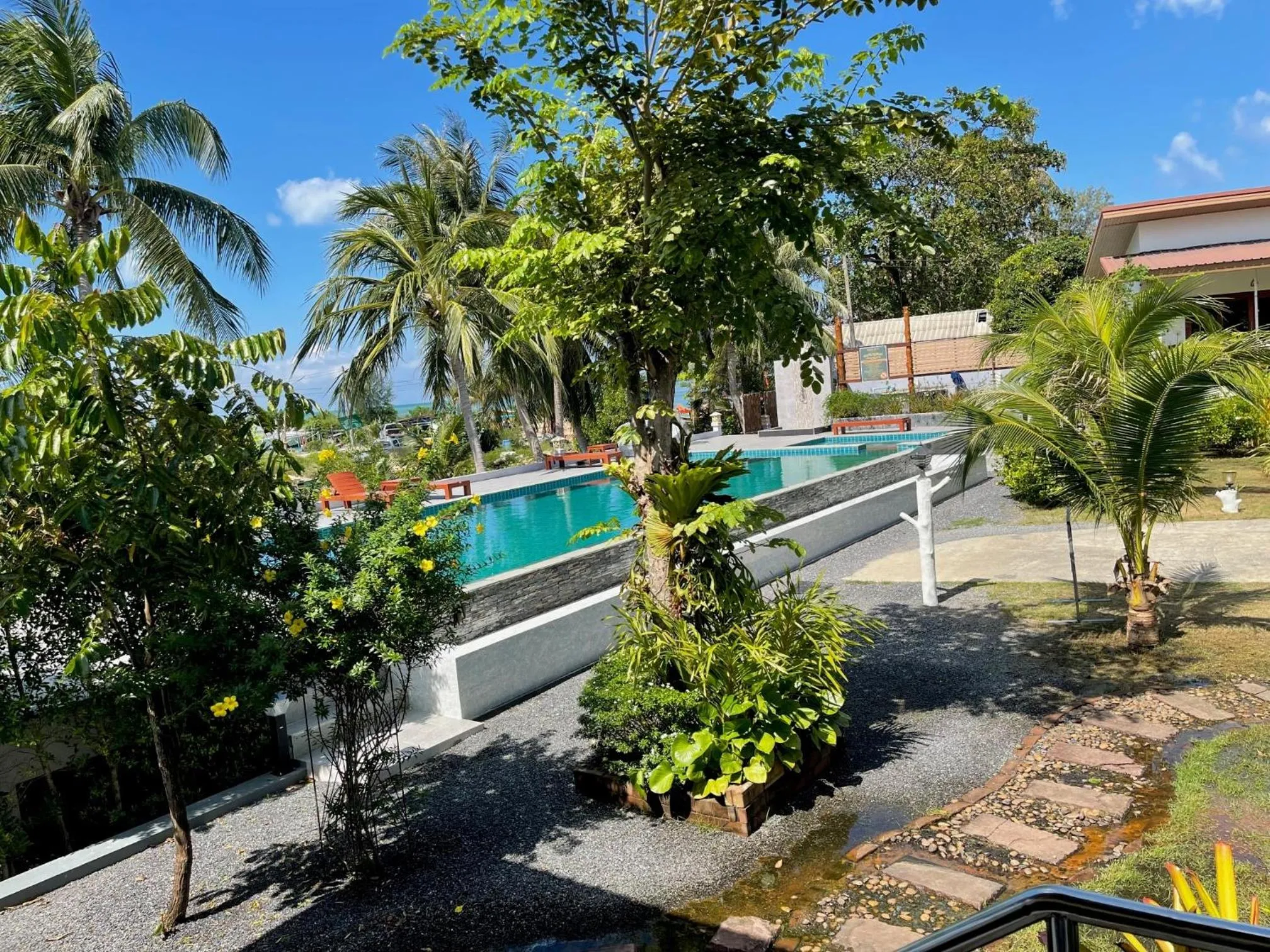 Pool view in Breeze Bay Villa