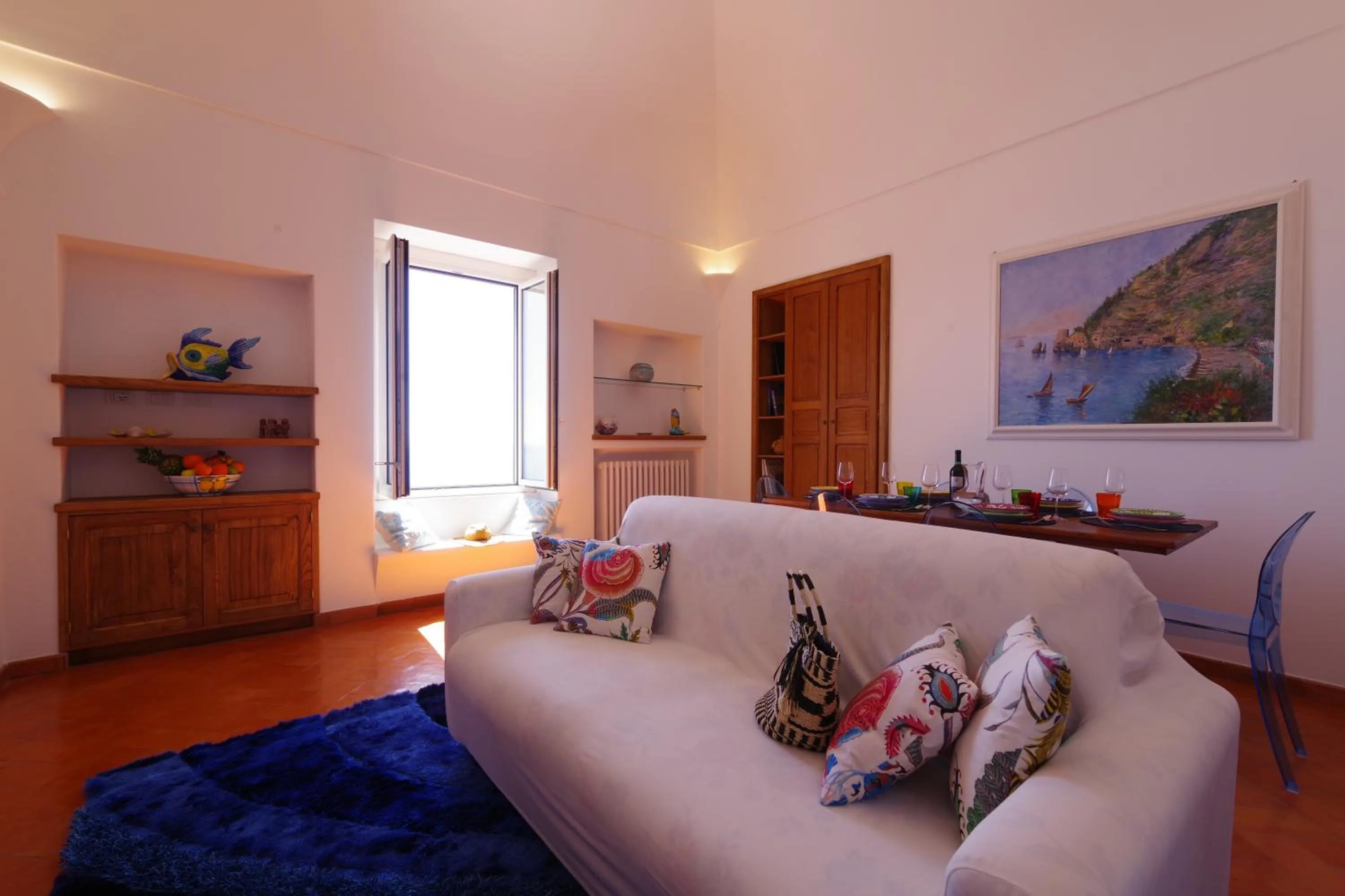 Living room, Bed in Albergo Miramare Positano