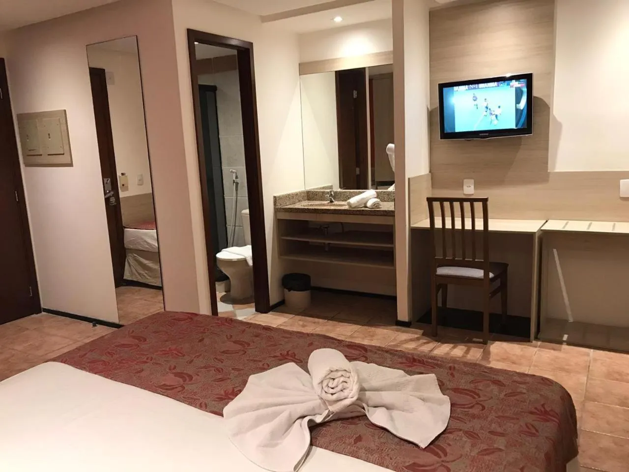 Bed in Plaza Praia Suítes