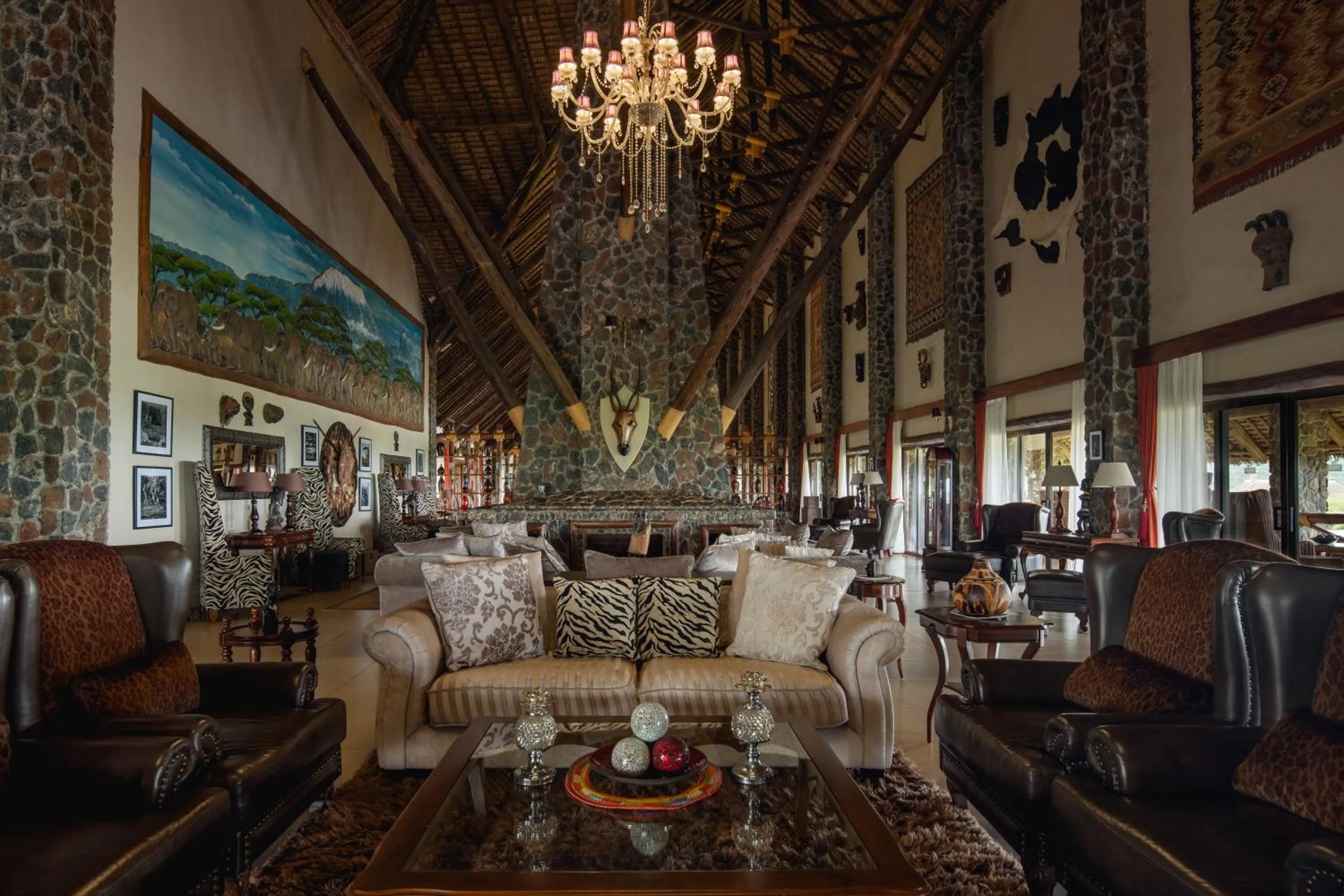 Seating area in Lake Manyara Kilimamoja Lodge