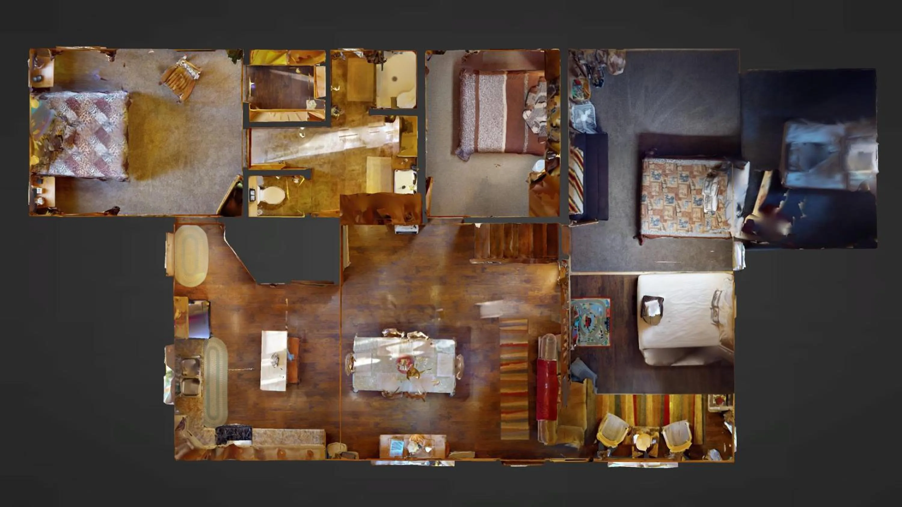 Bird's eye view in Long View Cabin, Breakfast Deck overlooking the Canyon!