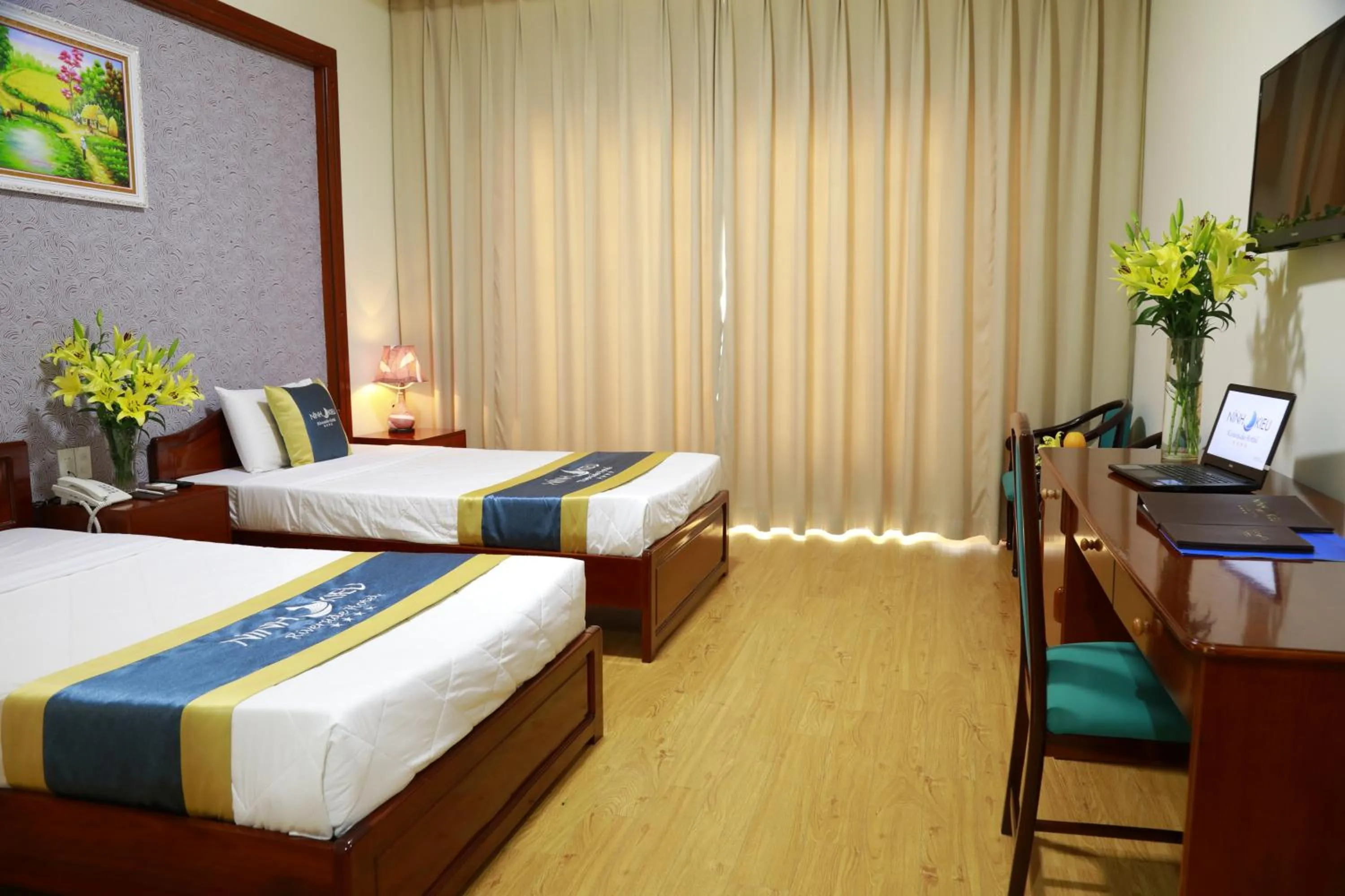 Bed in Ninh Kieu Riverside Hotel