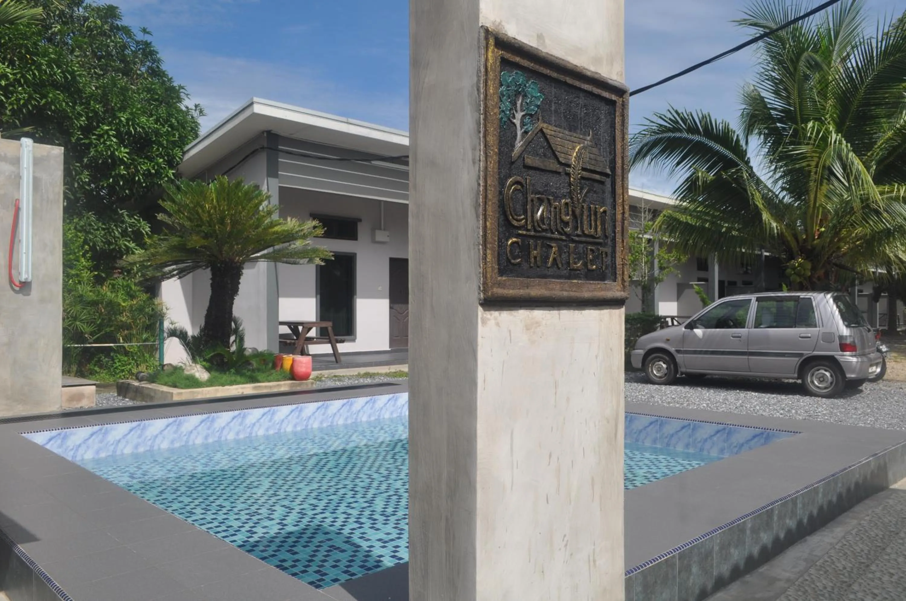 Pool view in Changlun Chalet