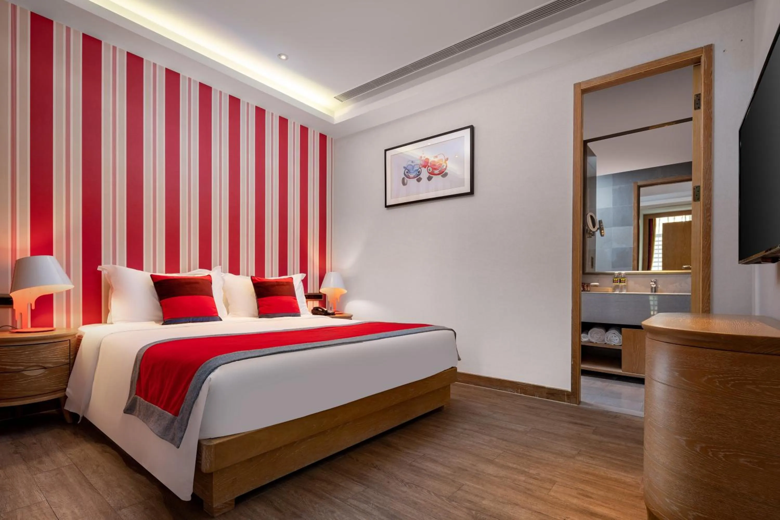 Bedroom, Bed in Mangrove Tree Resort World Sanya Bay -Elader Palm Tower