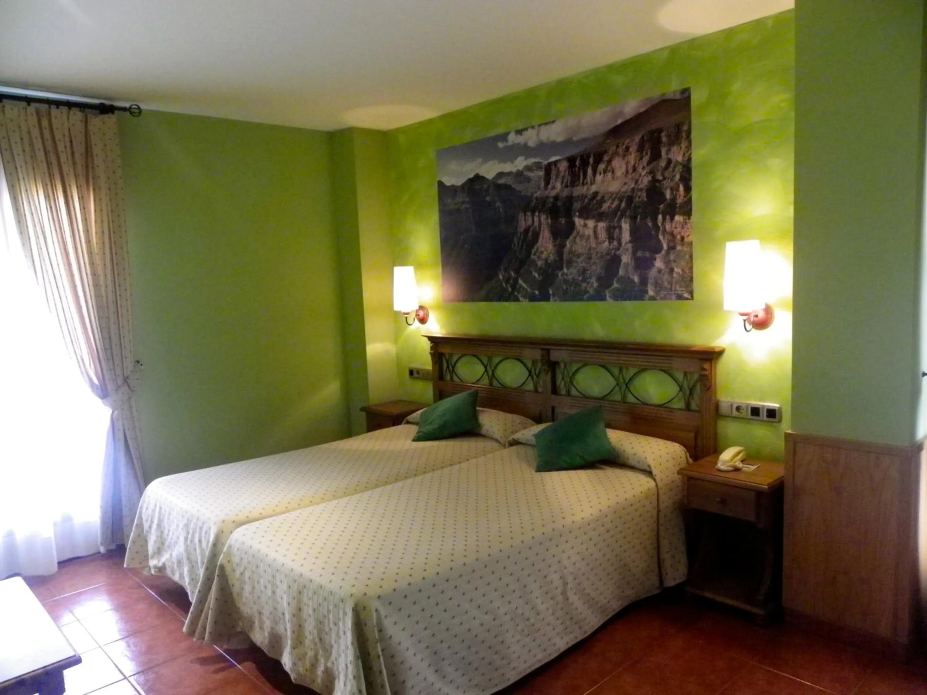 Decorative detail, Bed in Hotel Arnal