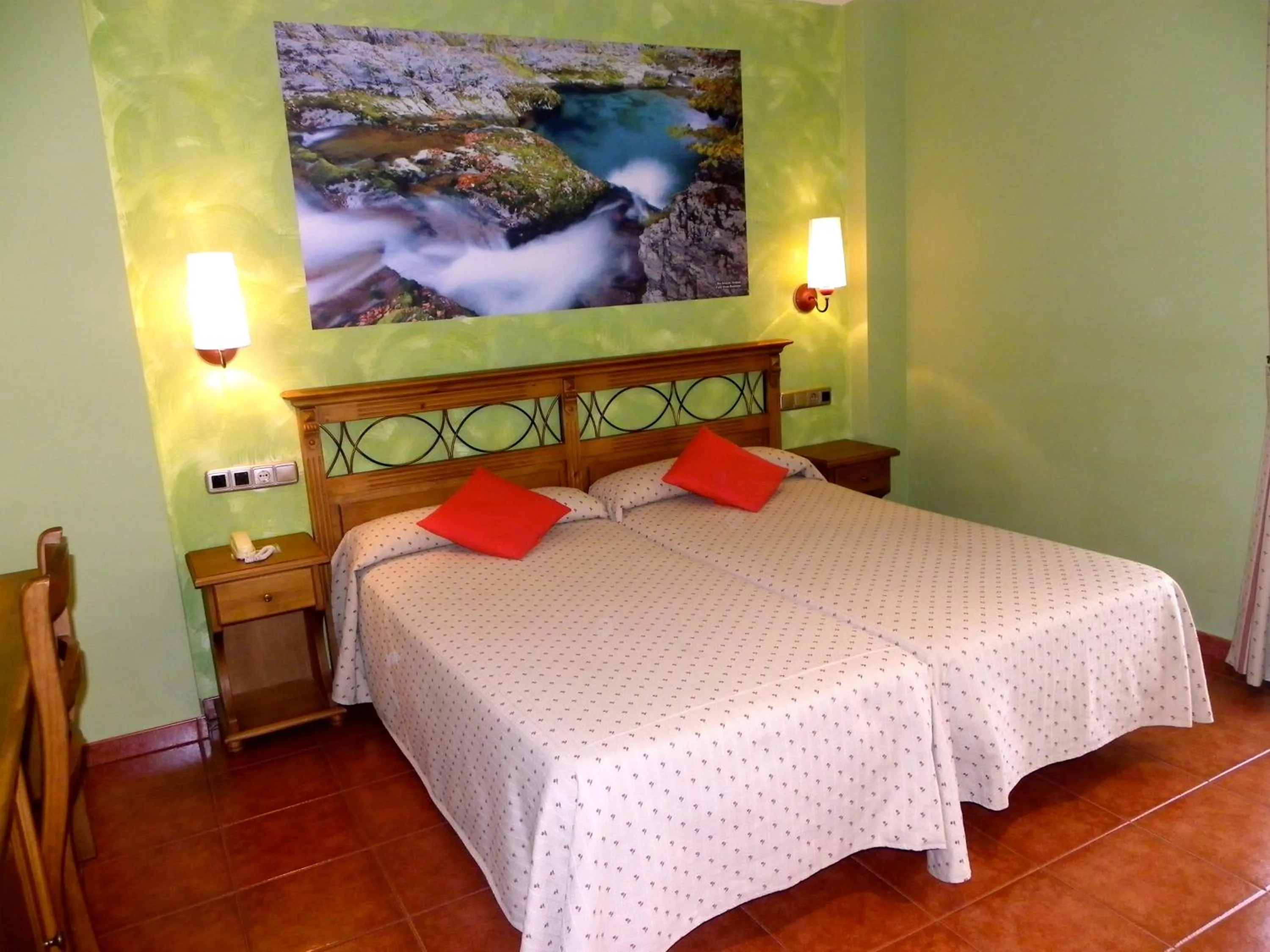 Decorative detail, Bed in Hotel Arnal