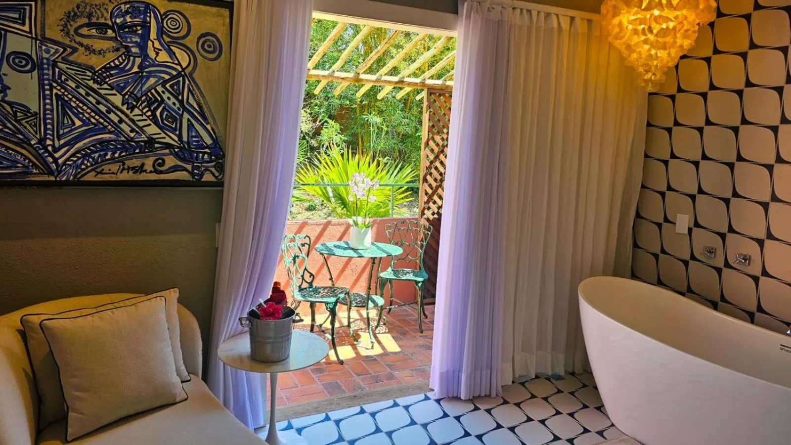 Seating area in Pedra da Laguna Boutique Hotel SPA