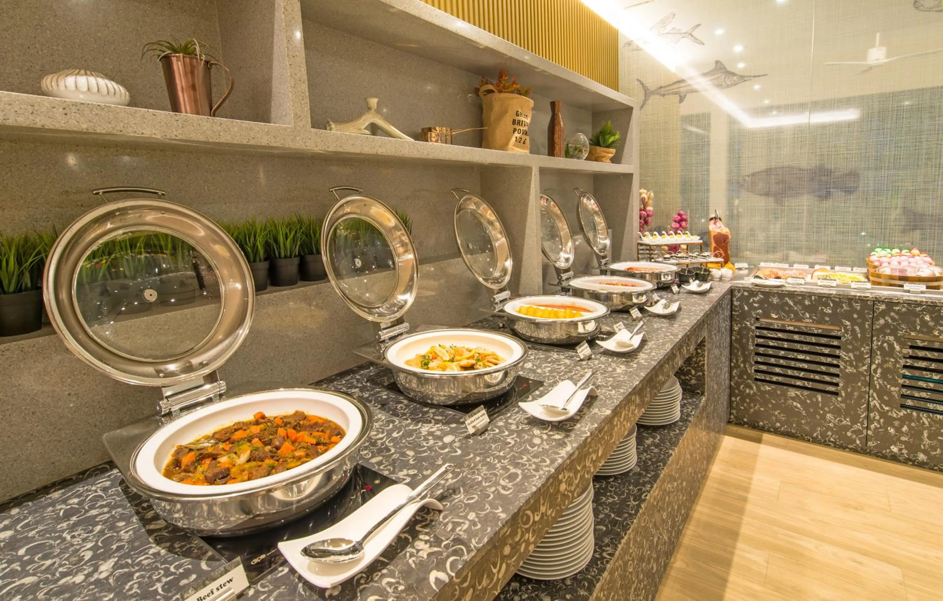 Buffet breakfast in The ShellSea Krabi I Luxury Beach Front Resort & Pool Villa