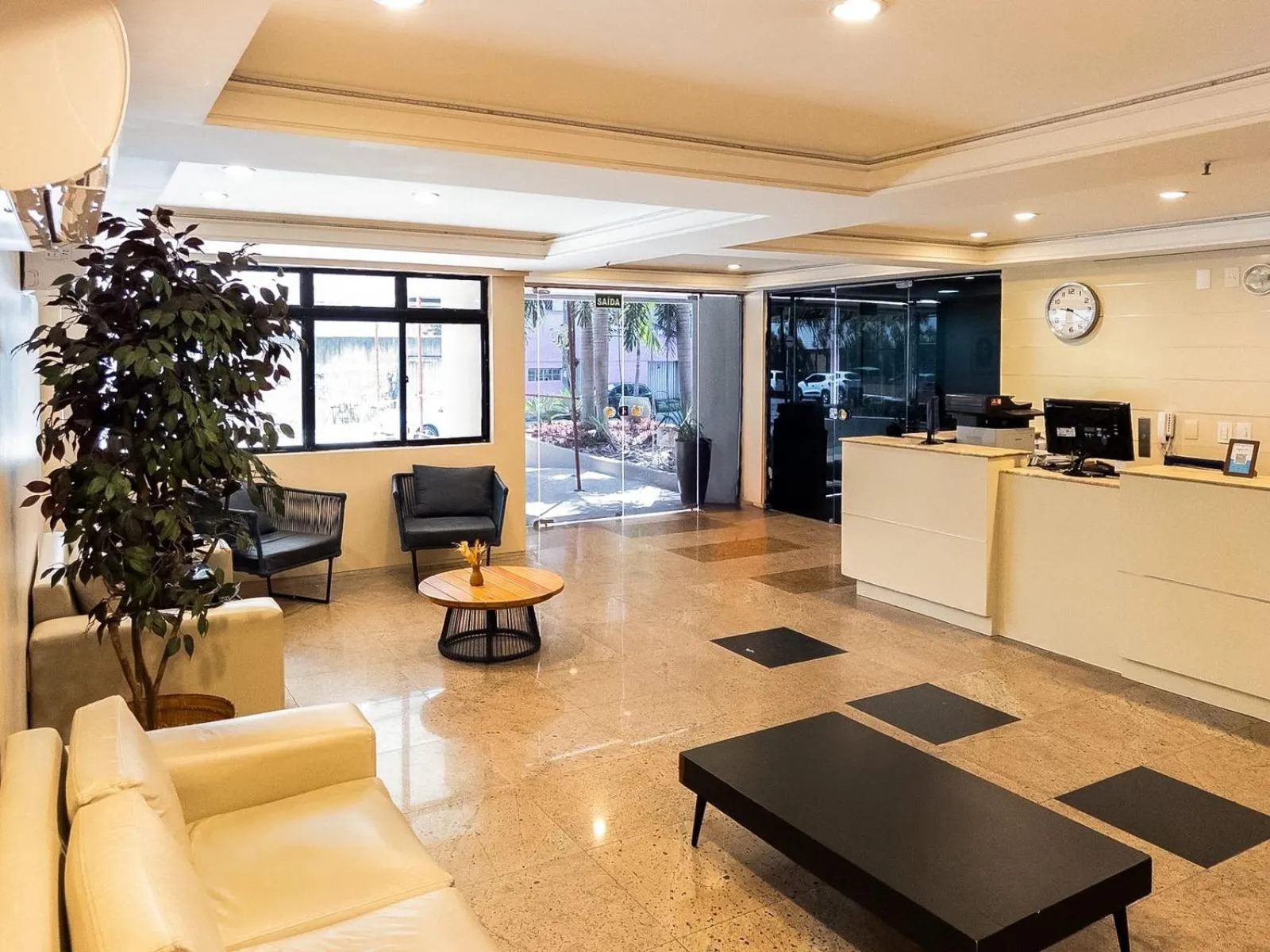 Seating area in D8 Hotel