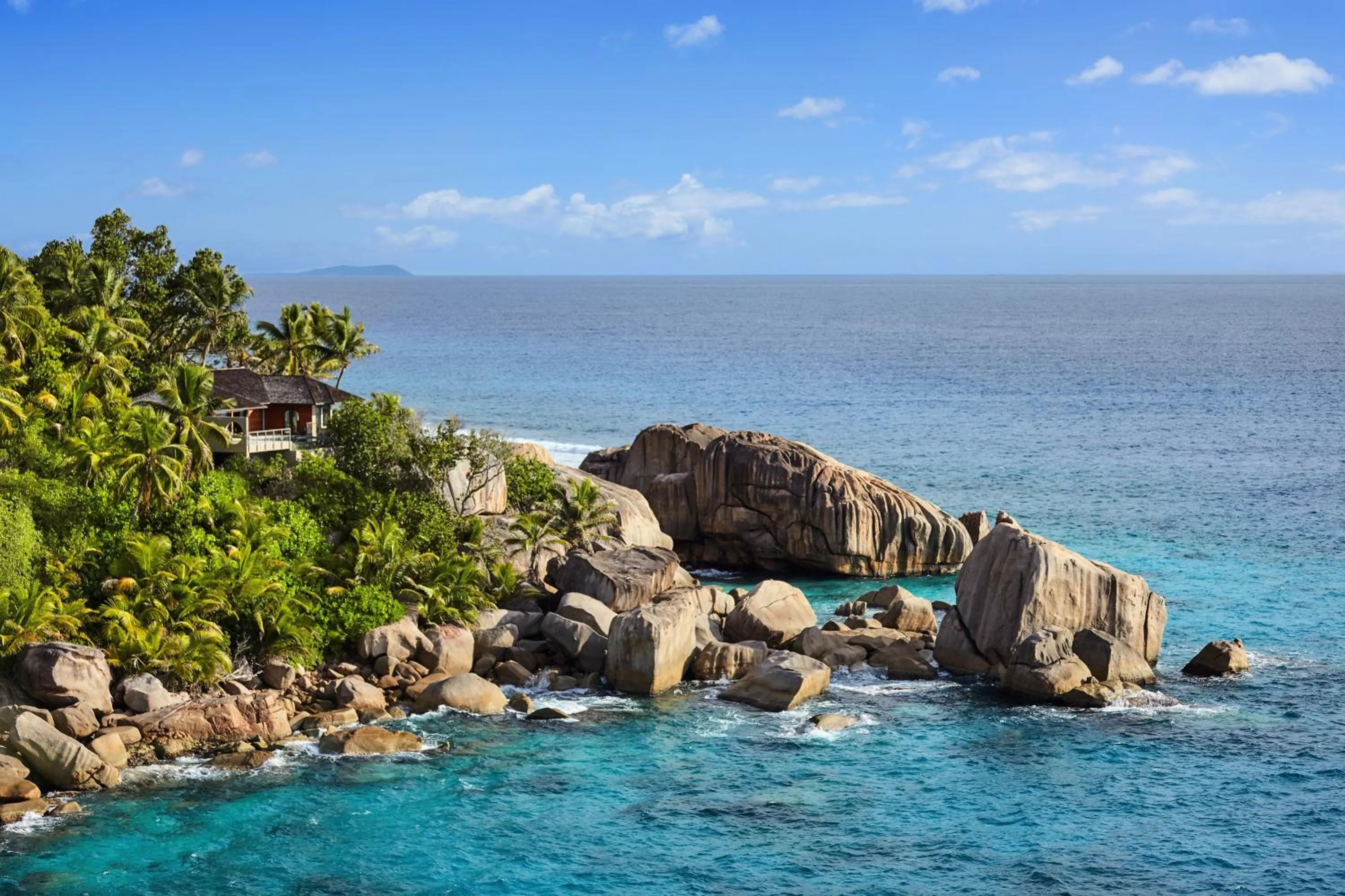 Natural landscape in Six Senses Zil Pasyon, Seychelles