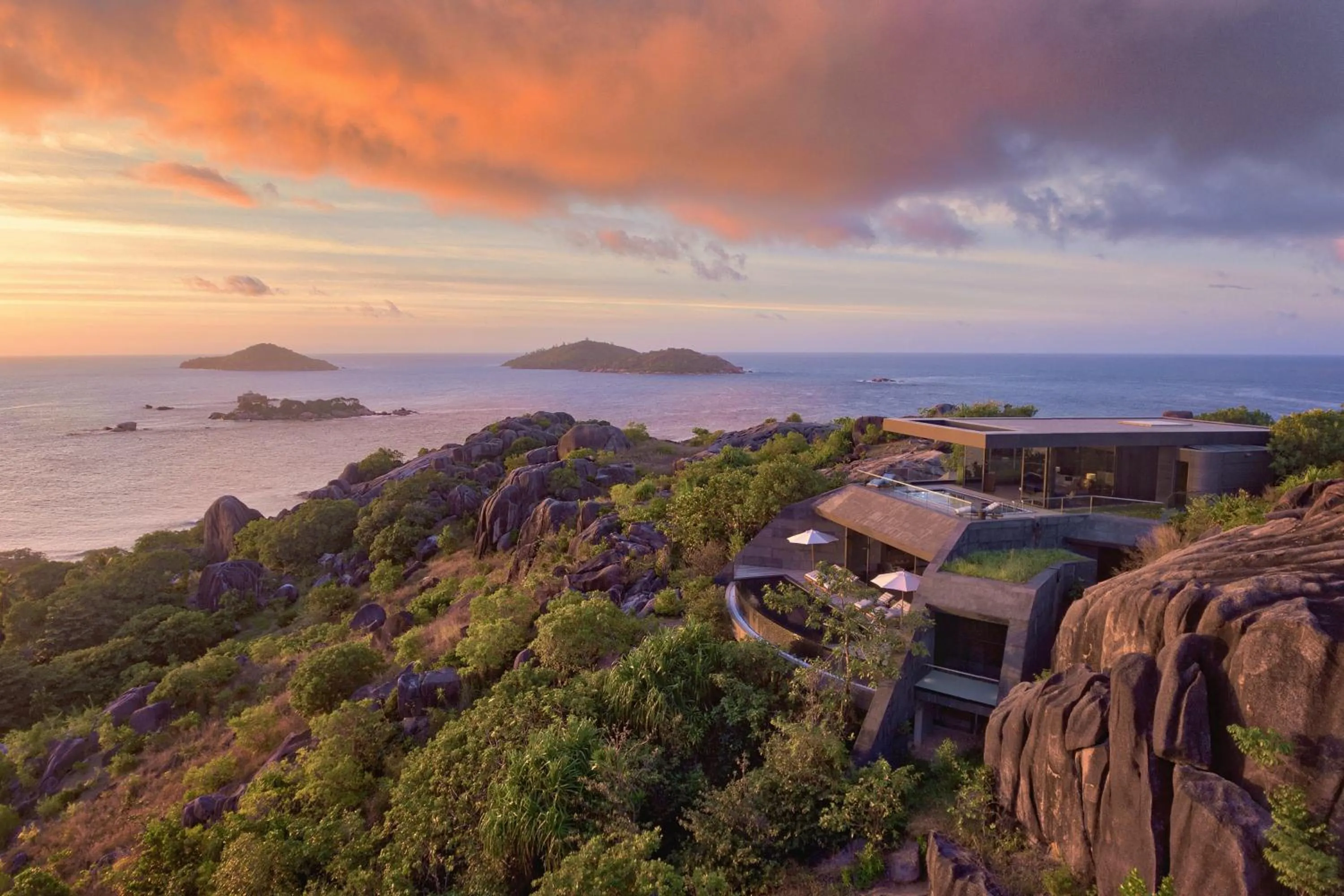 Natural landscape in Six Senses Zil Pasyon, Seychelles