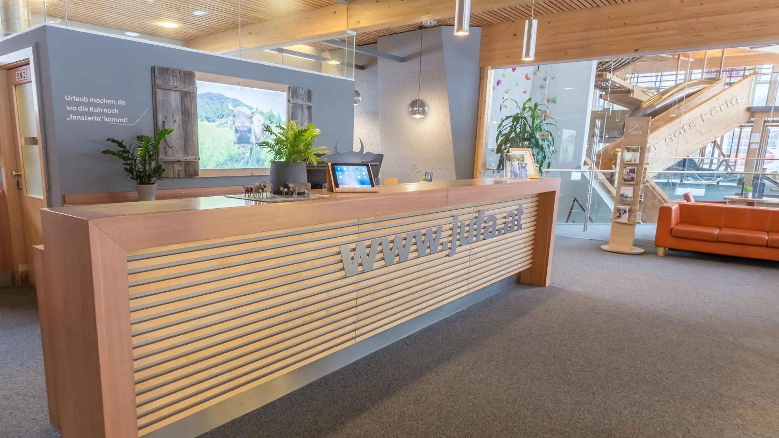 Lobby or reception in JUFA Hotel Montafon