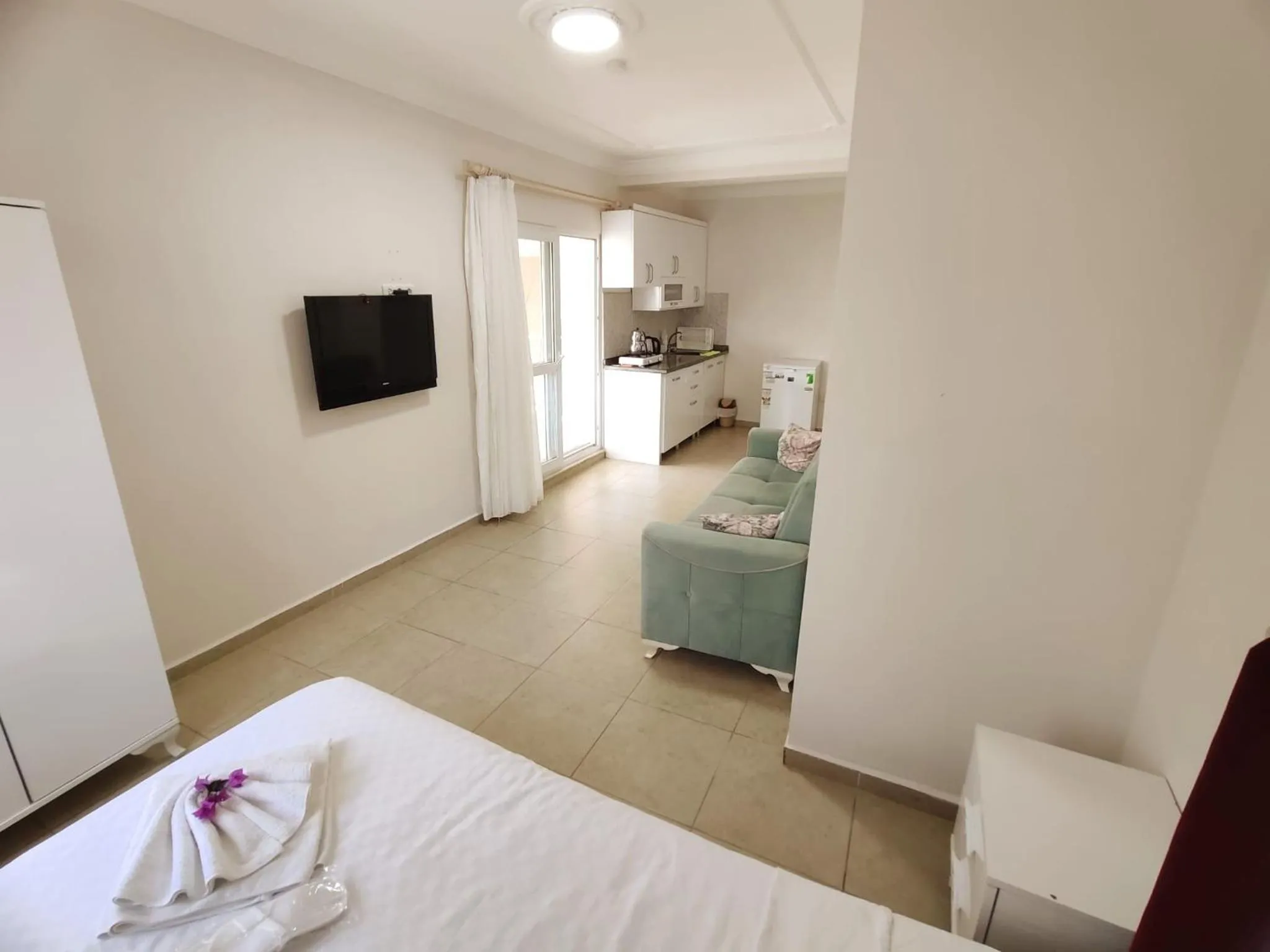 TV and multimedia, Bed in Bucak Apart Hotel Göcek & Beach