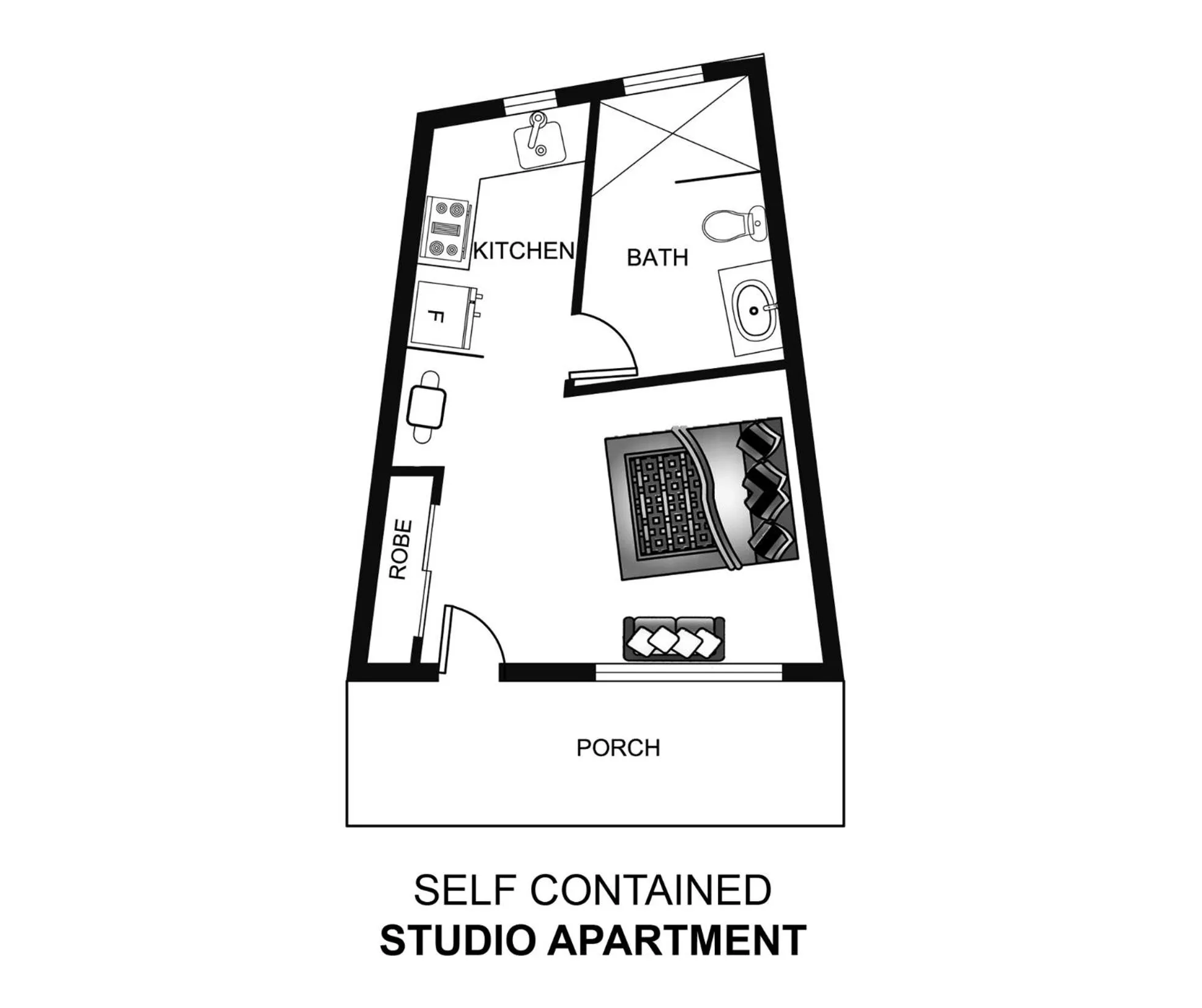 Floor plan in The Duck Inn Apartments