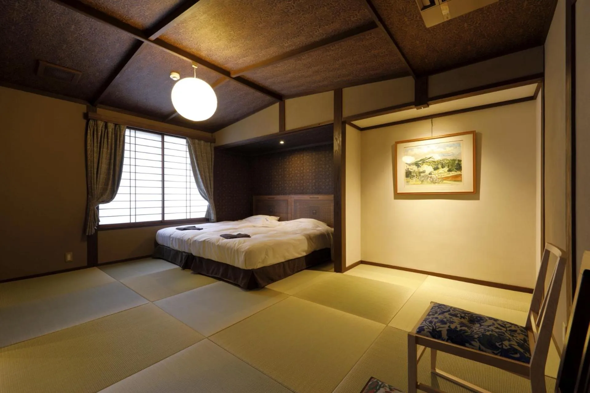 Bed in Yufuin Souan Kosumosu