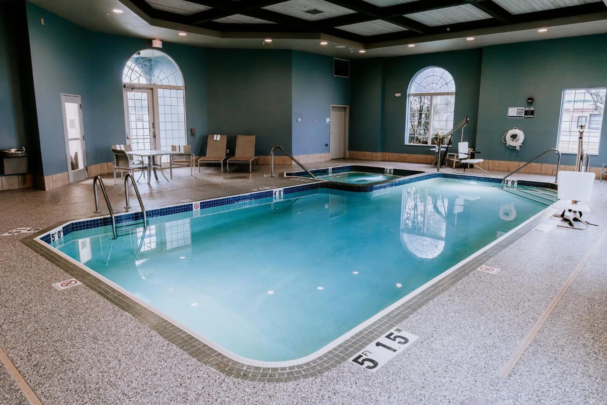 Swimming pool in Holiday Inn Express Hotel & Suites Oshkosh - State Route 41 by IHG