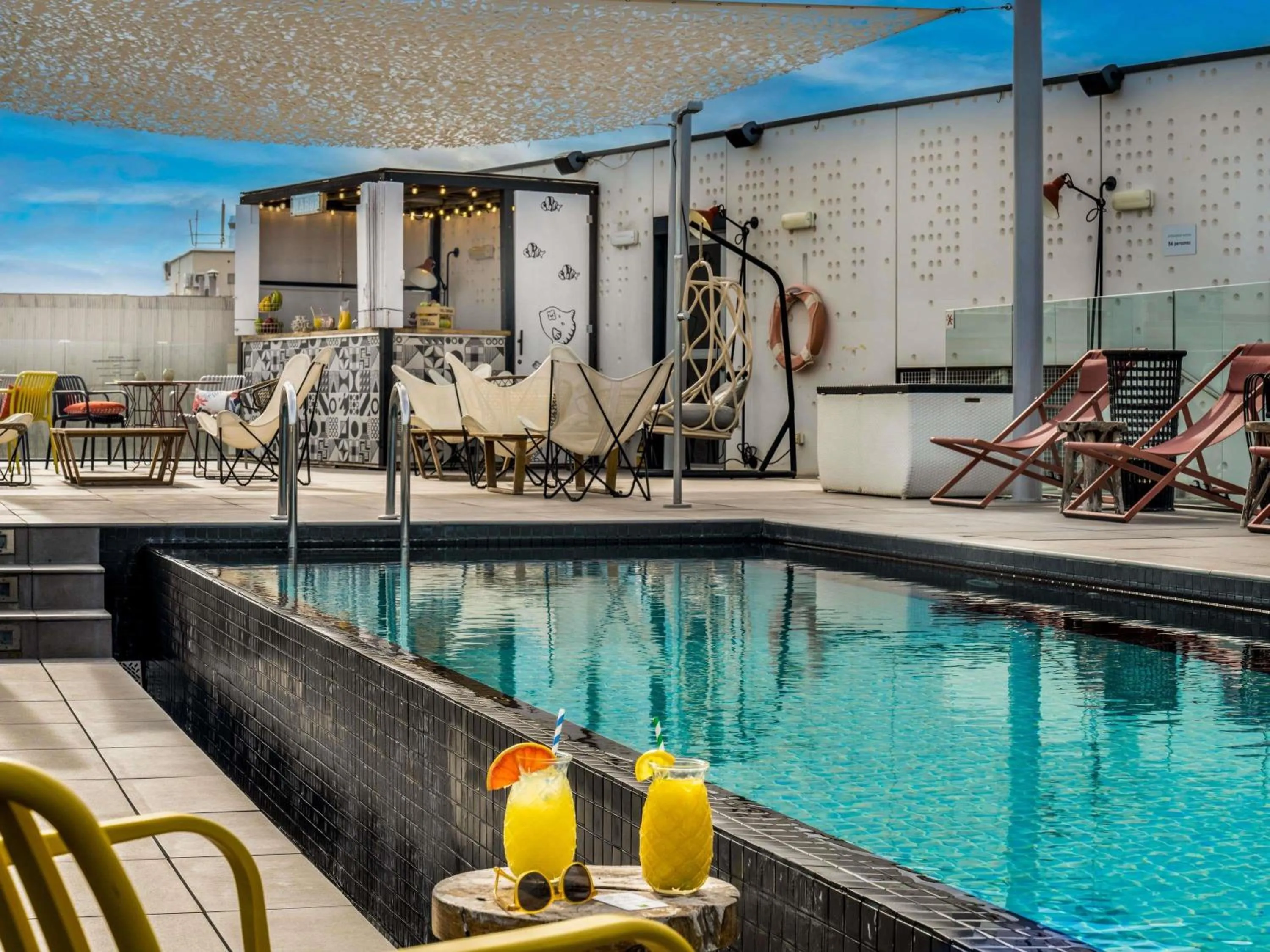 Pool view in ibis Styles Barcelona City Bogatell