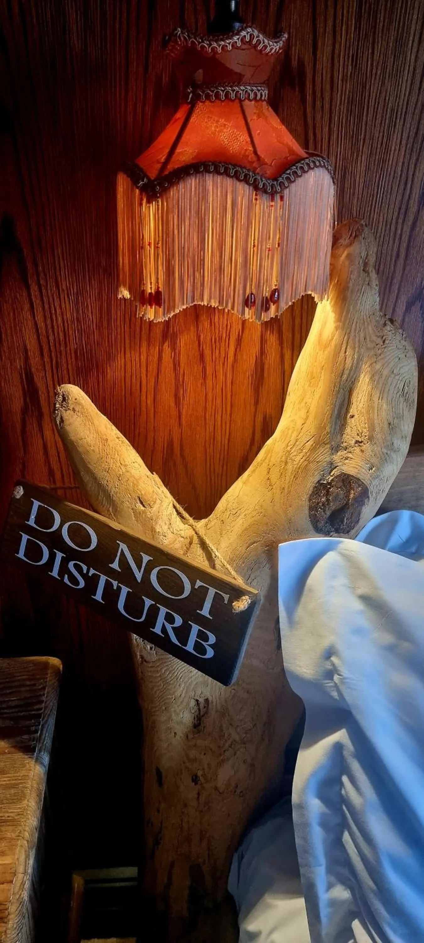 Decorative detail, Bed in Le Petit Chateau & William de Percy