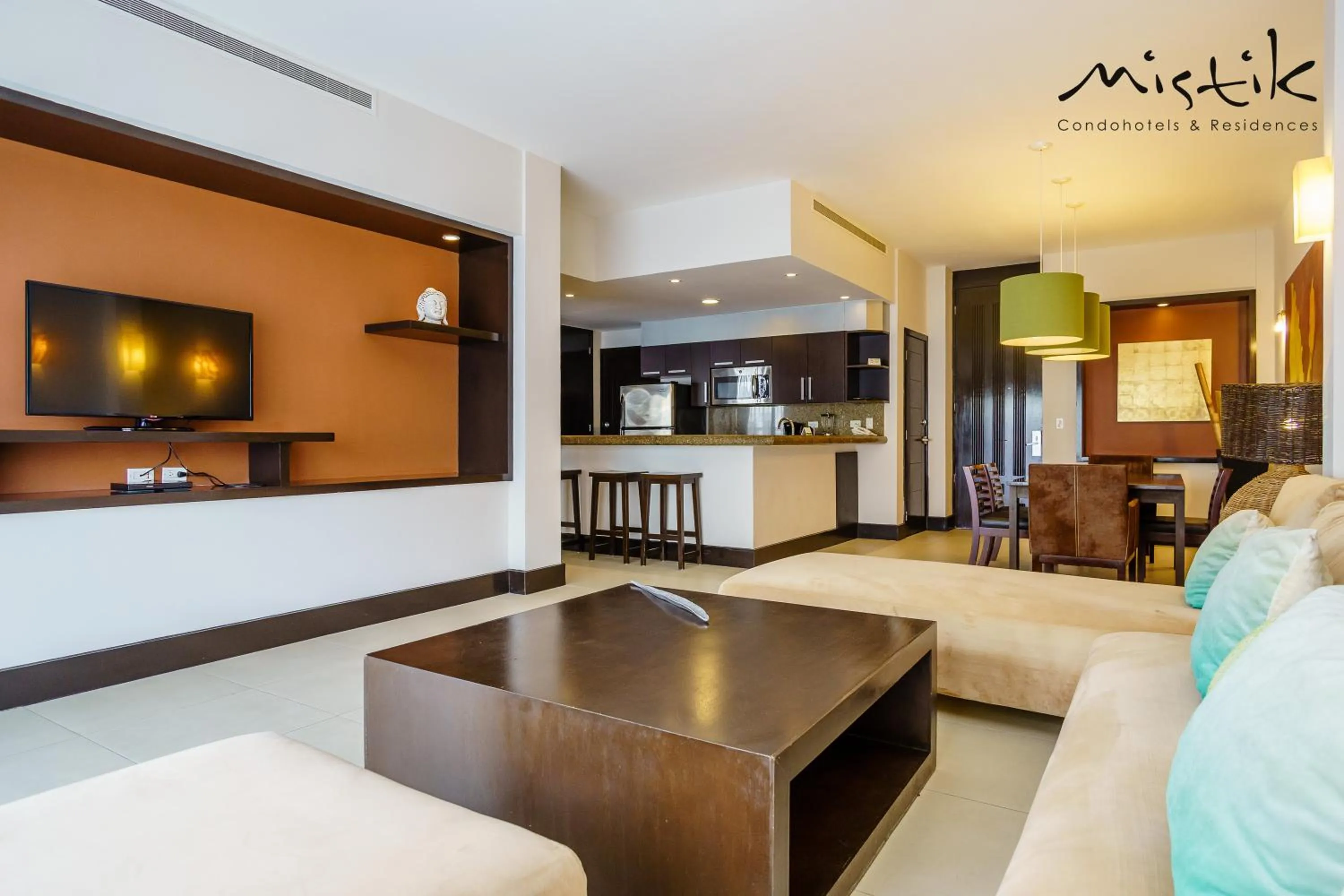 Living room, Bed in Aldea Thai by Mistik Vacation Rentals