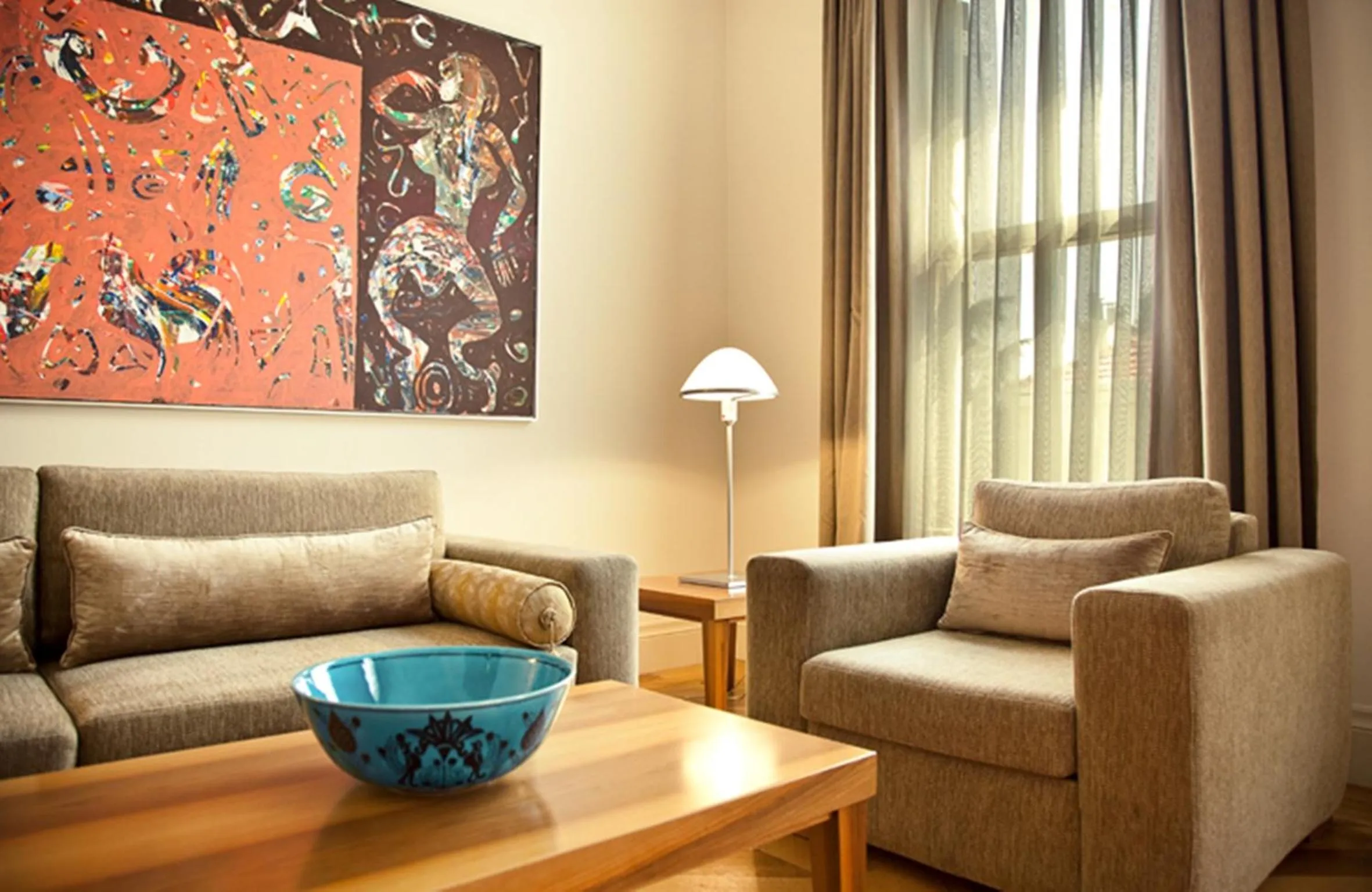 Seating area in Tomtom Suites