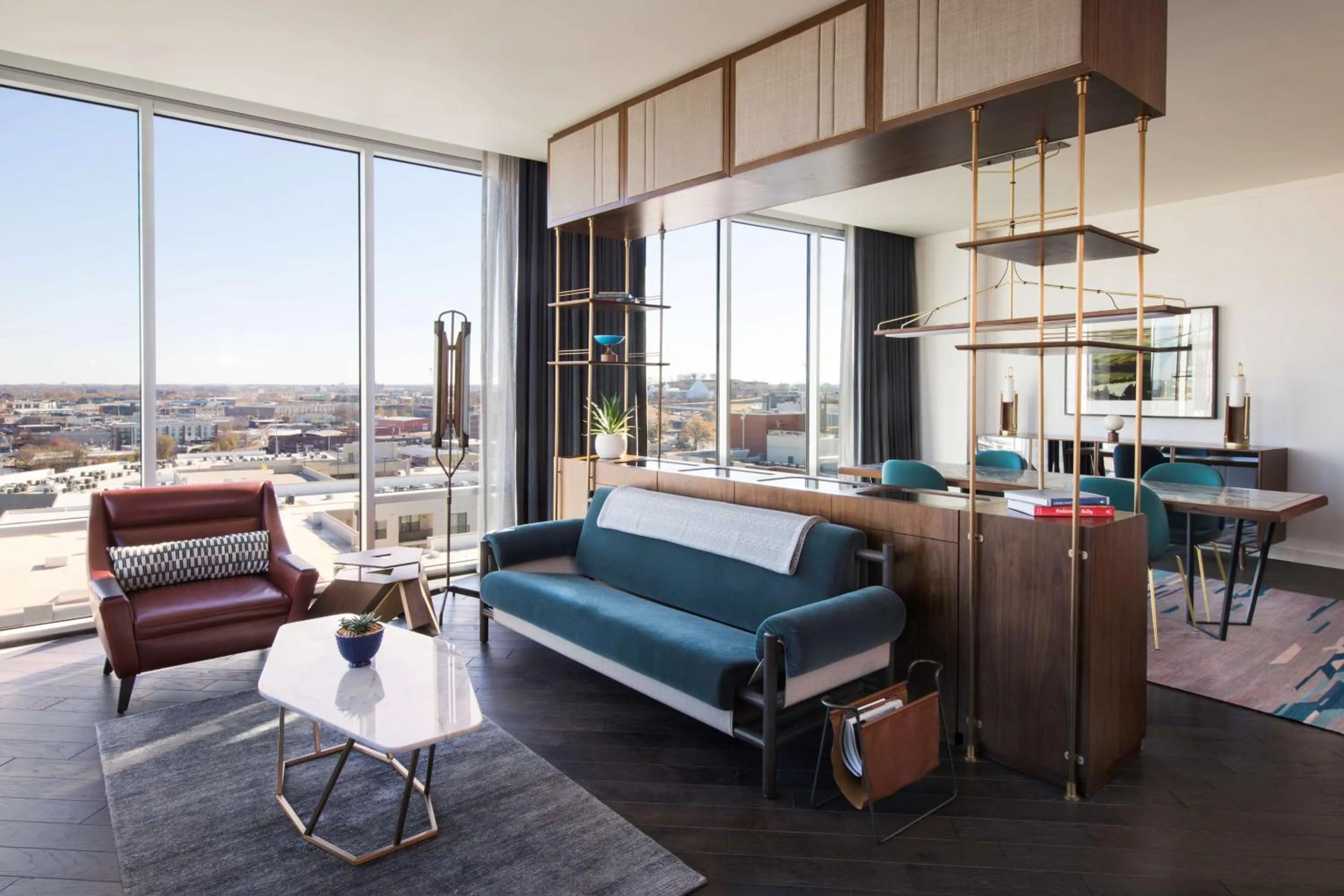 Living room in Thompson Nashville, by Hyatt