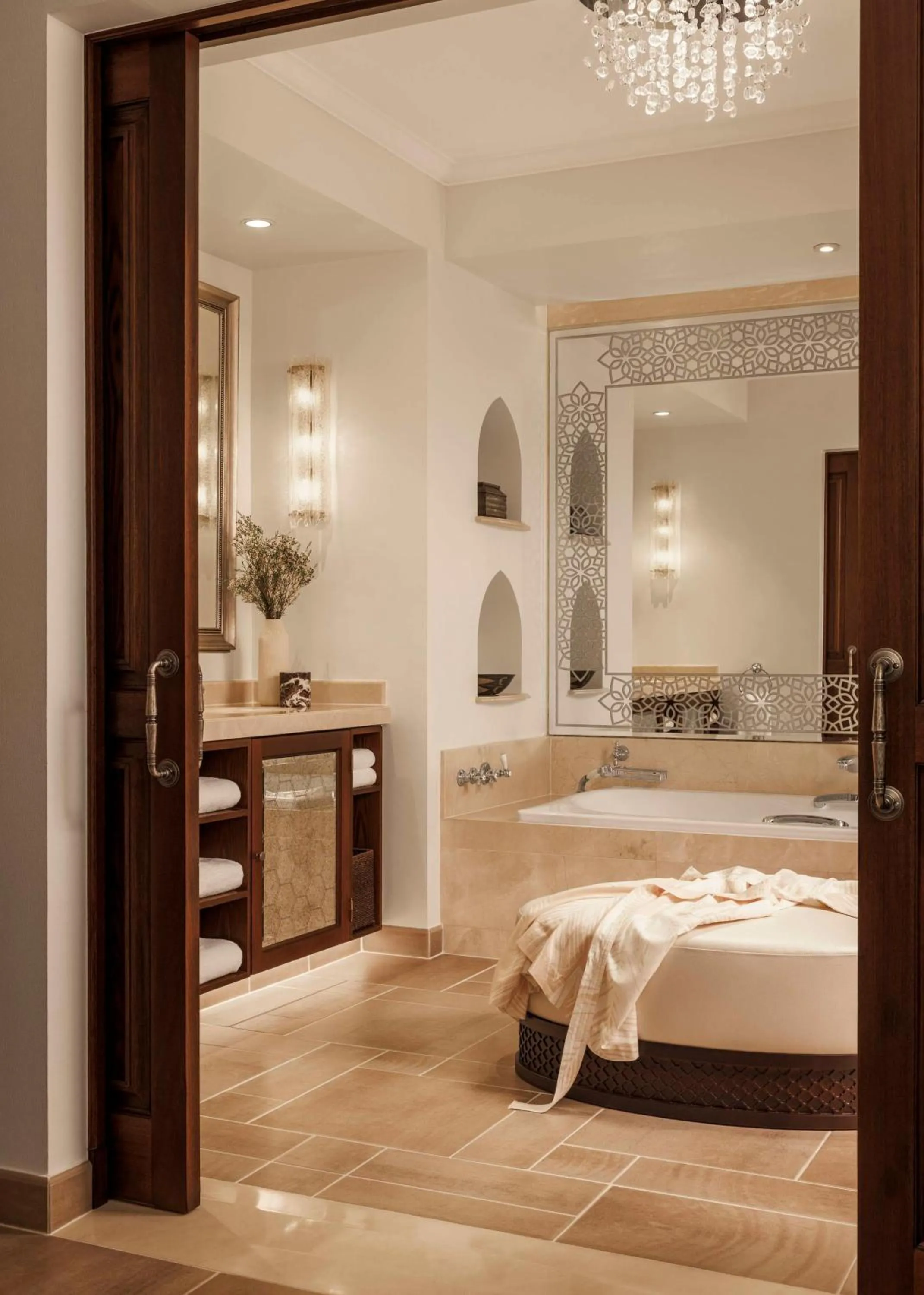 Bathroom, Bed in One&Only Royal Mirage Resort Dubai