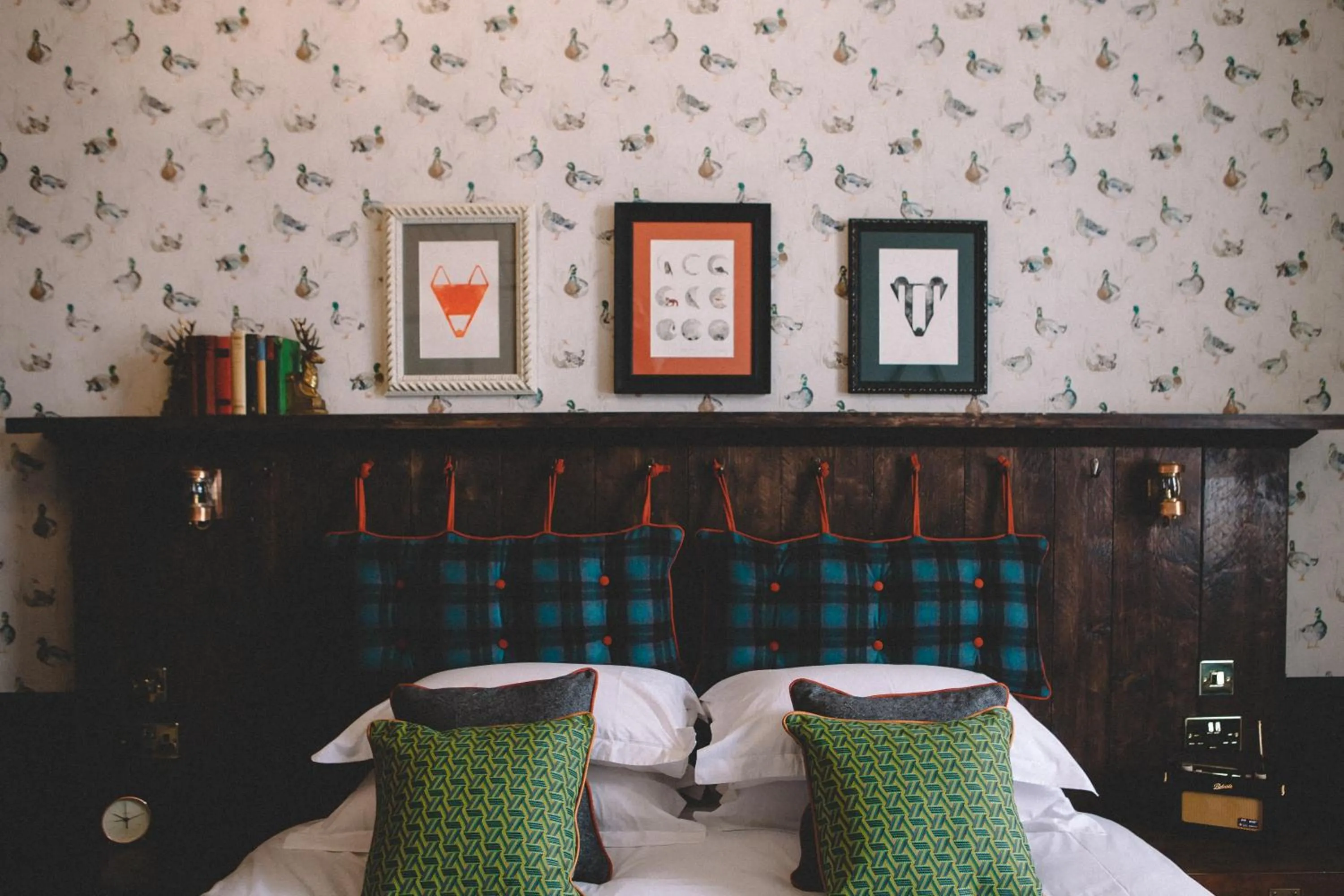 Decorative detail, Bed in The Stag at Stow