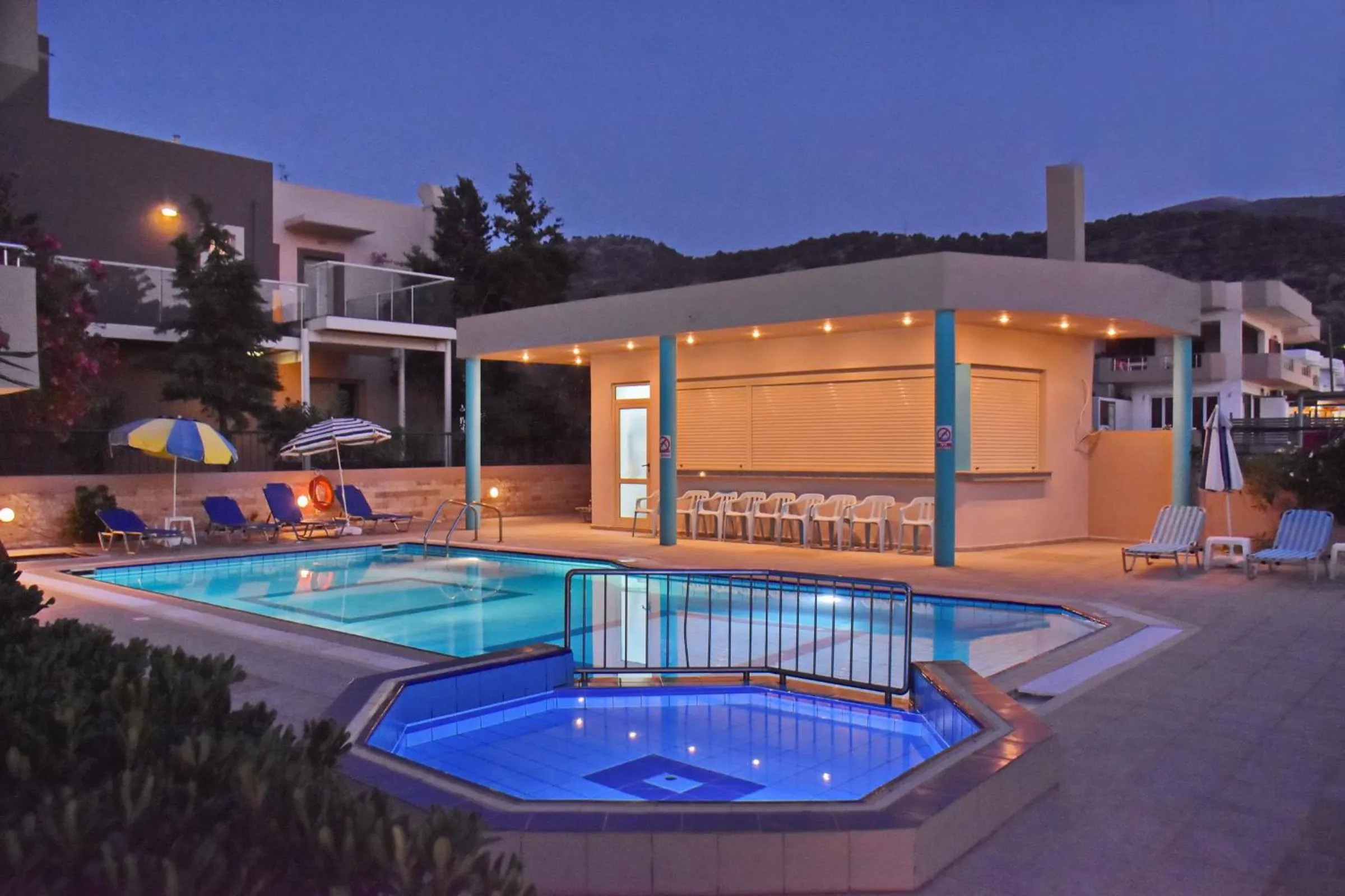 Pool view in Hotel Anatoli Apartments