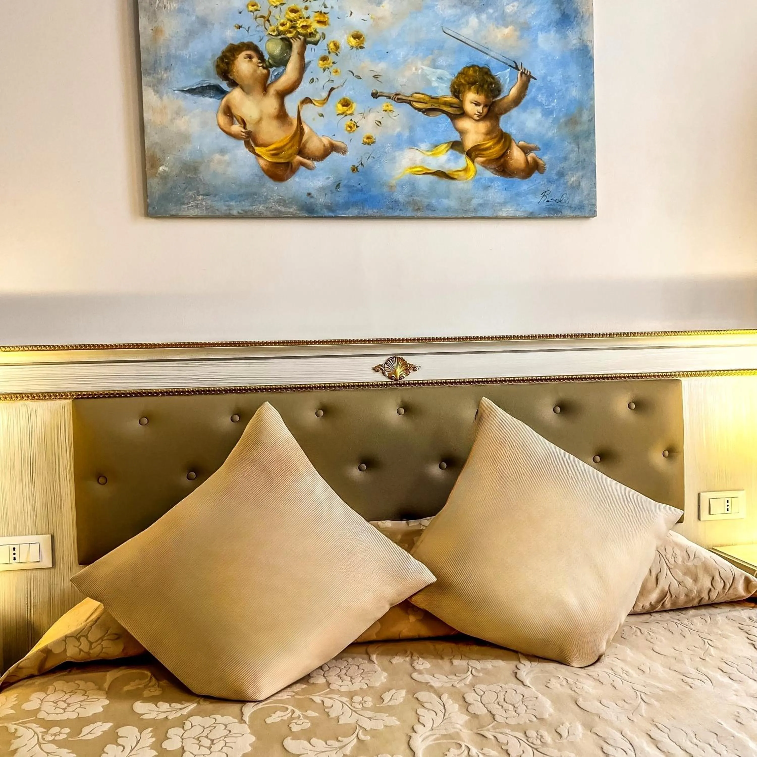 Bed in Hotel Genova Liberty