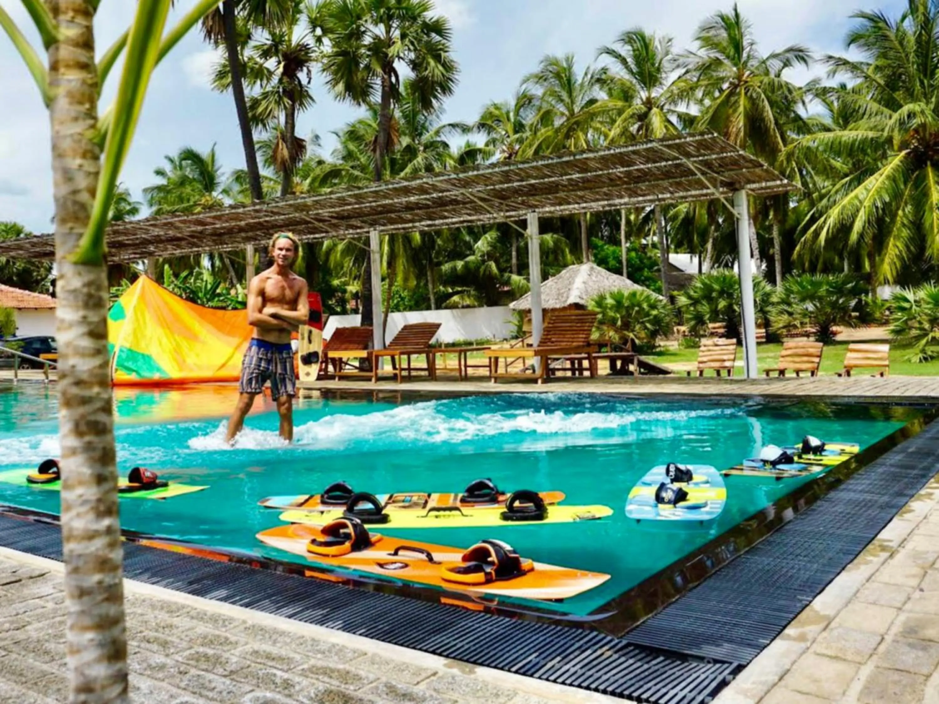 Pool view in Valampuri Kite Resort