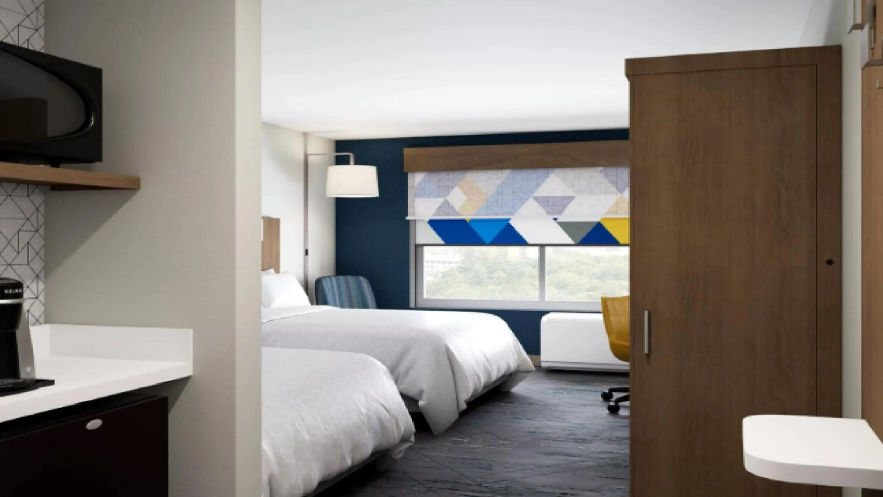 Photo of the whole room, Bed in Holiday Inn Express Hotel & Suites Christiansburg by IHG