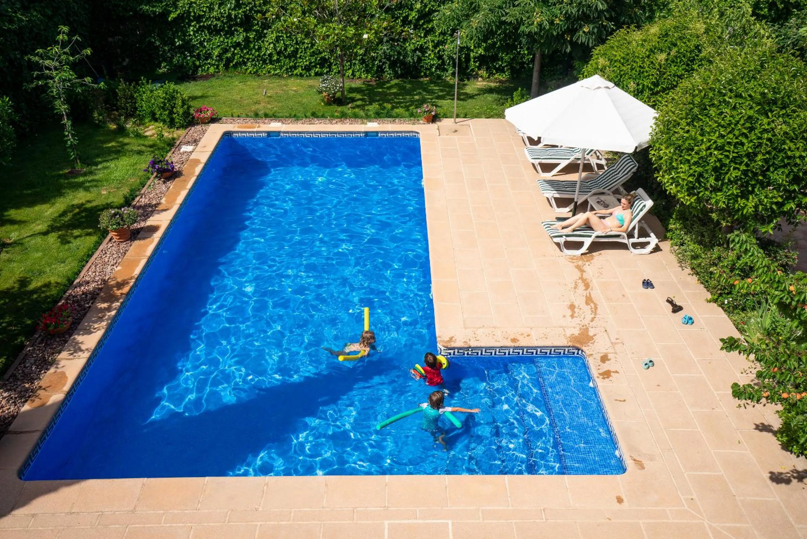 Pool view in Villa Marín Toledo