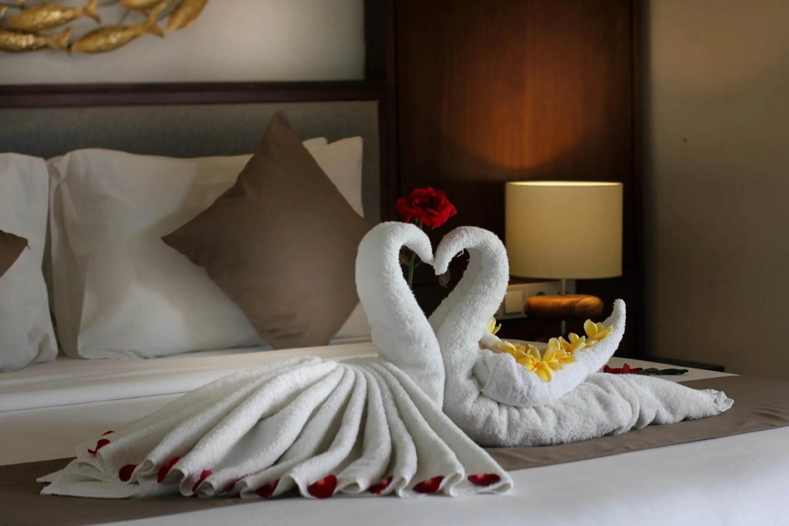 Decorative detail, Bed in Sudha Villa Bali Baik-Baik