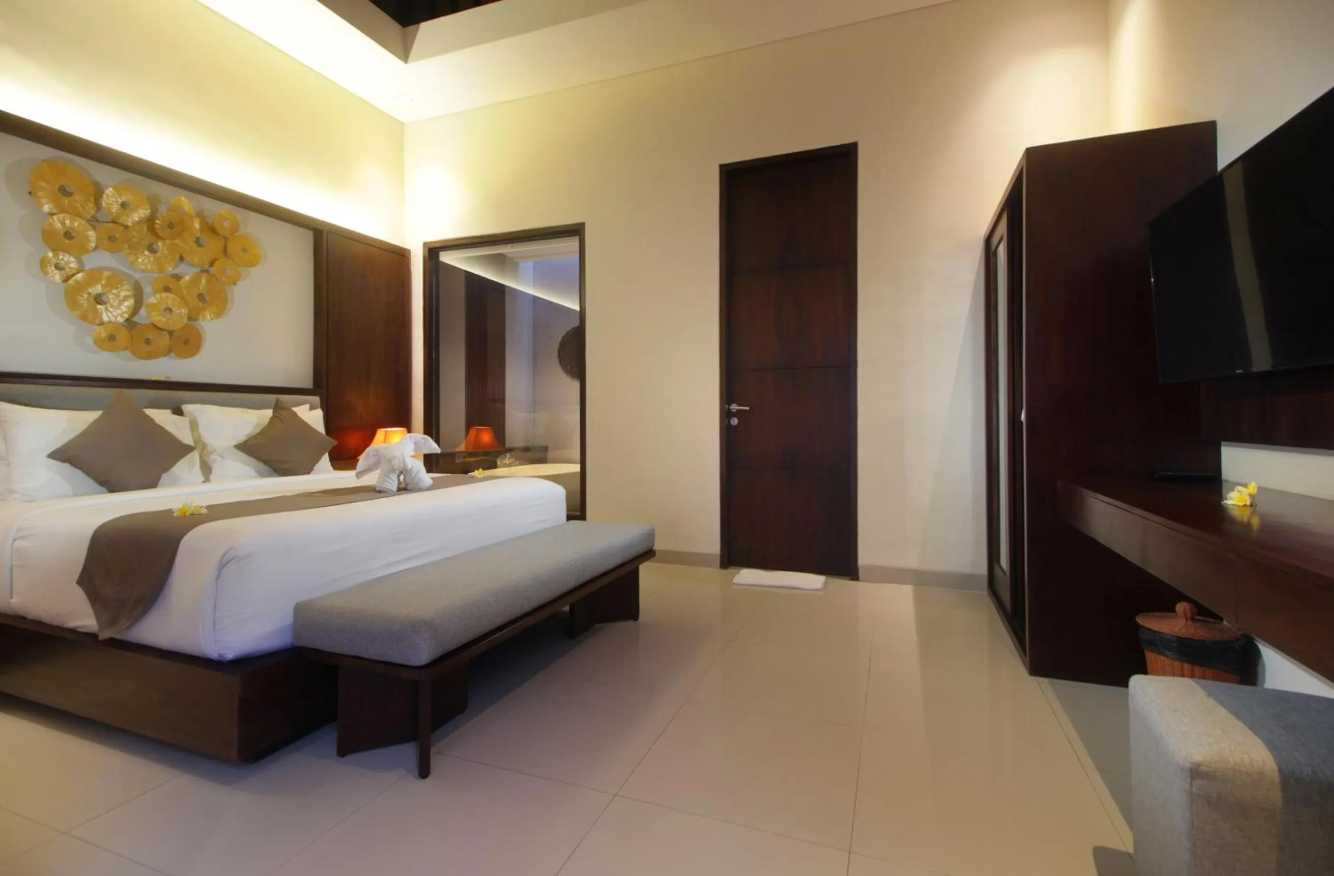 Bed in Sudha Villa Bali Baik-Baik