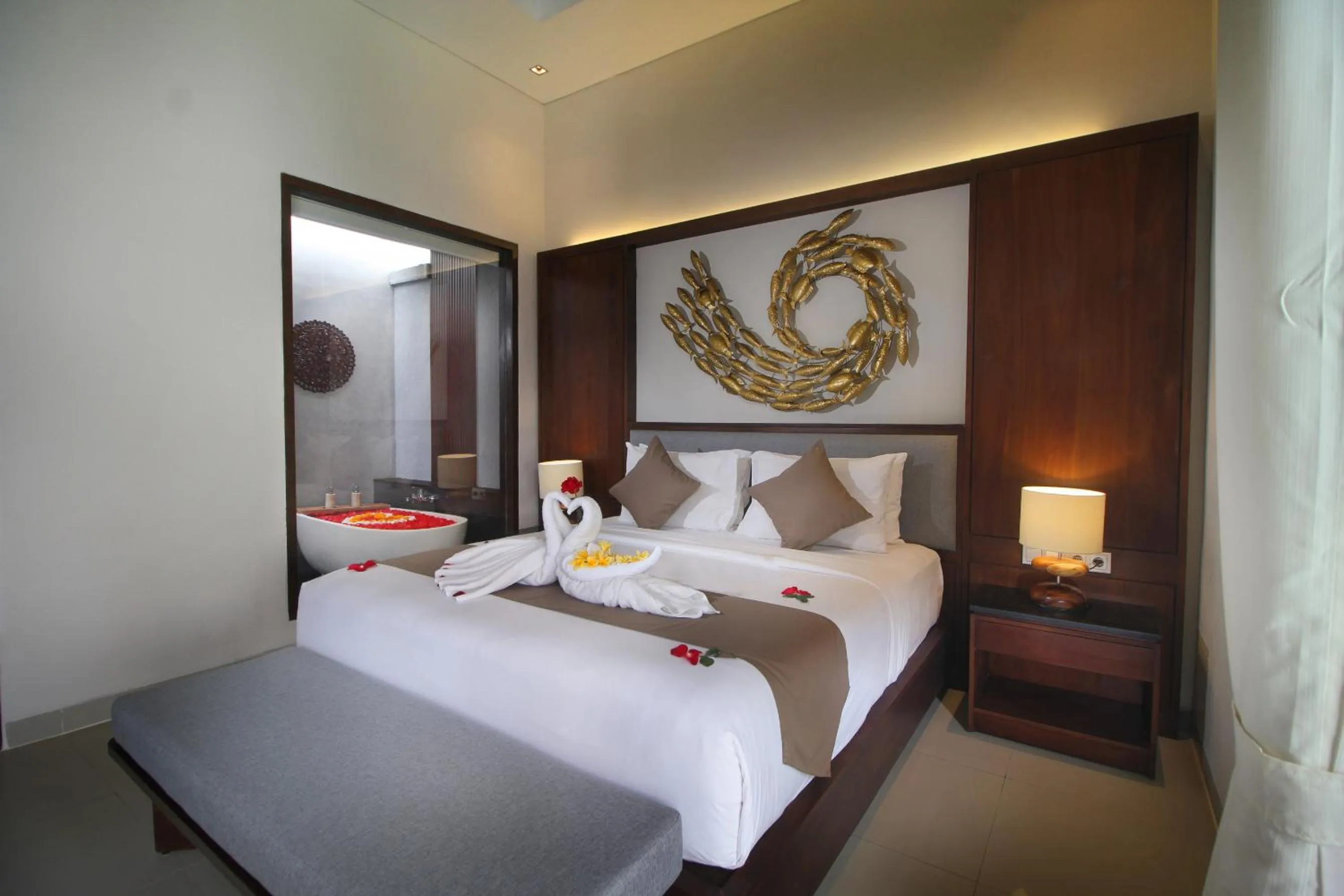 Bed in Sudha Villa Bali Baik-Baik