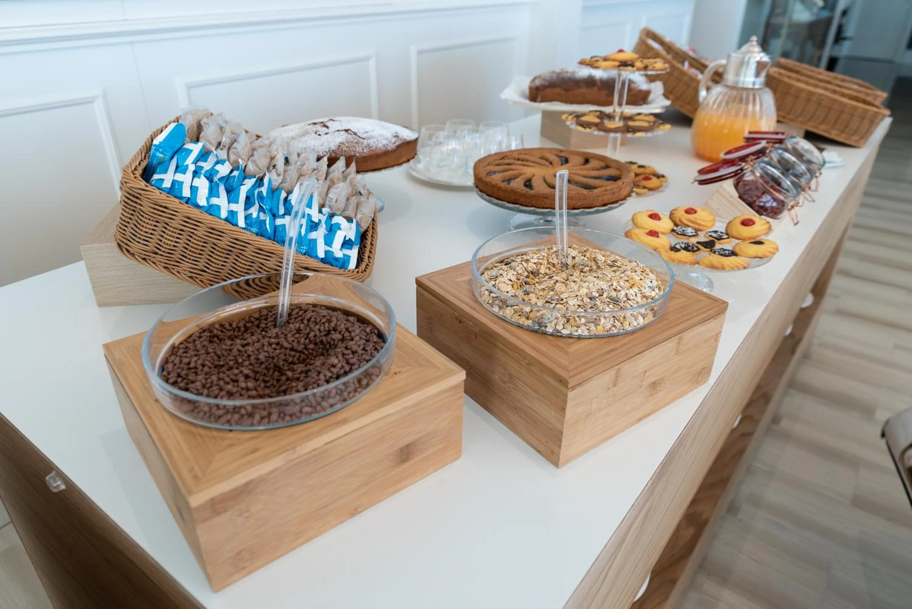 Buffet breakfast in Cristallo Wellness Hotel