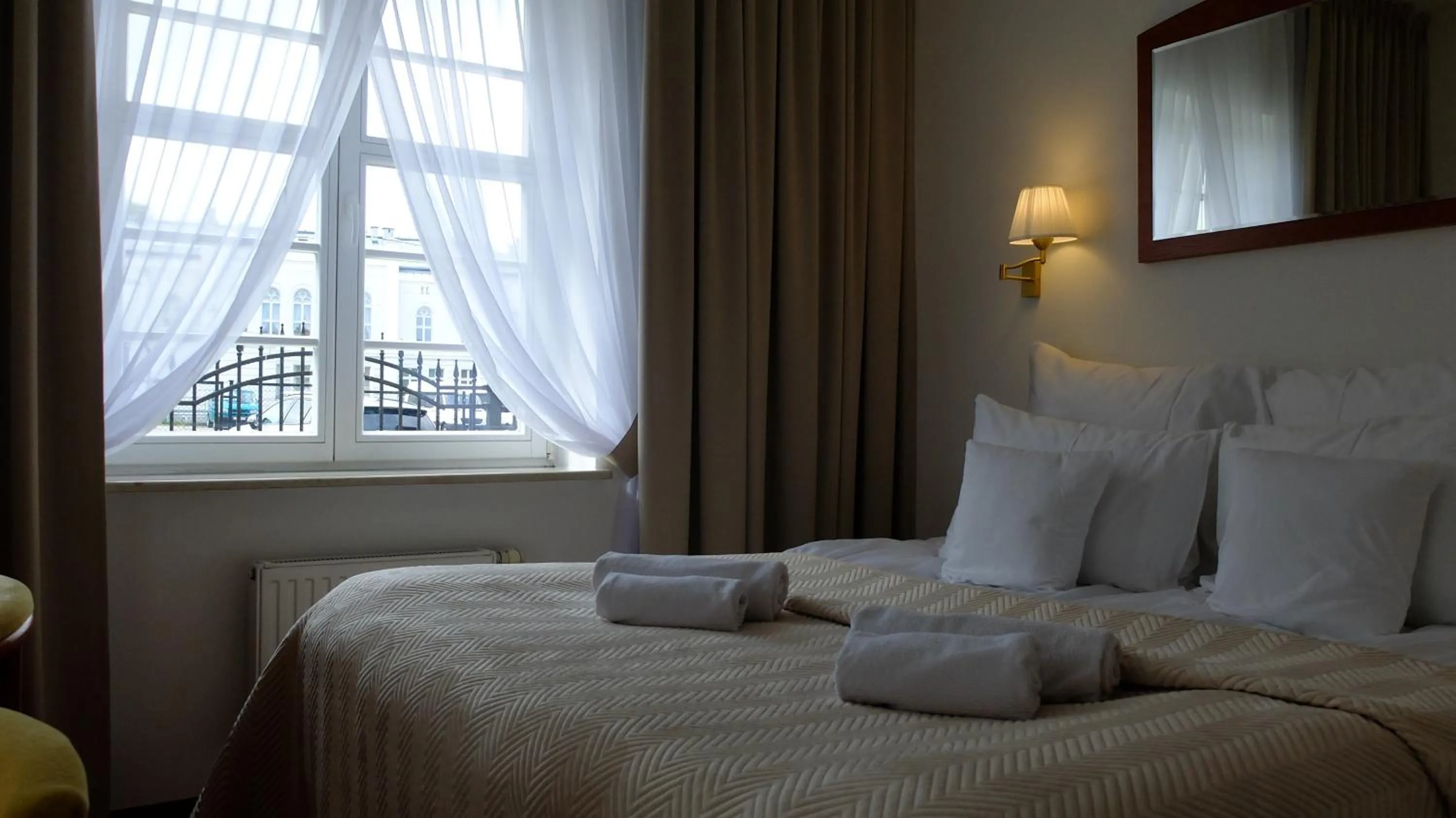 Bed in Hotel Maxim Kwidzyn