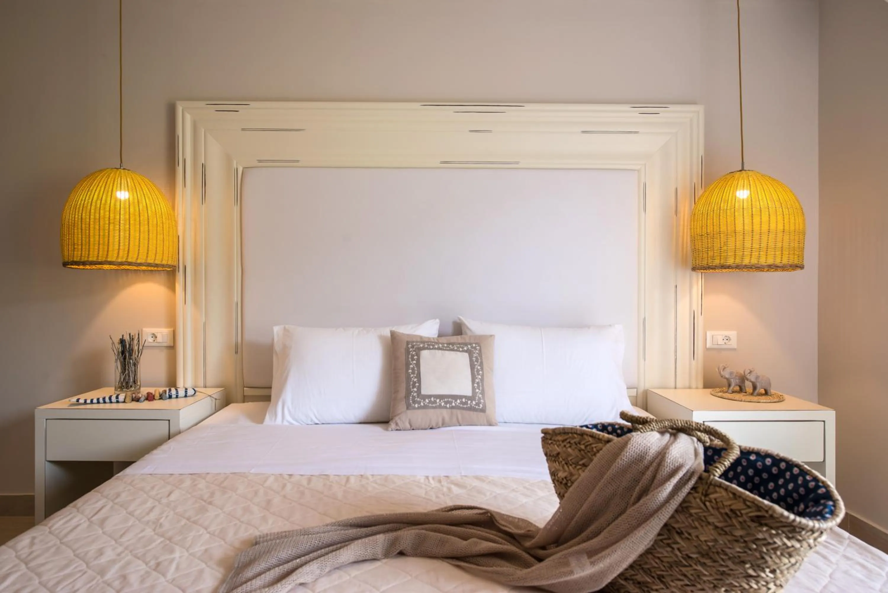 Bed in Notos Heights Hotel & Suites