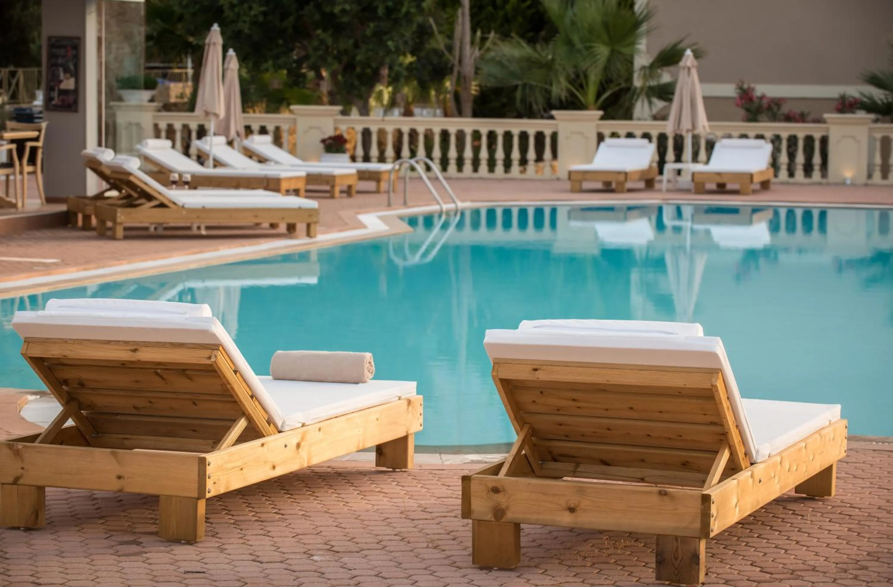 Pool view in Notos Heights Hotel & Suites