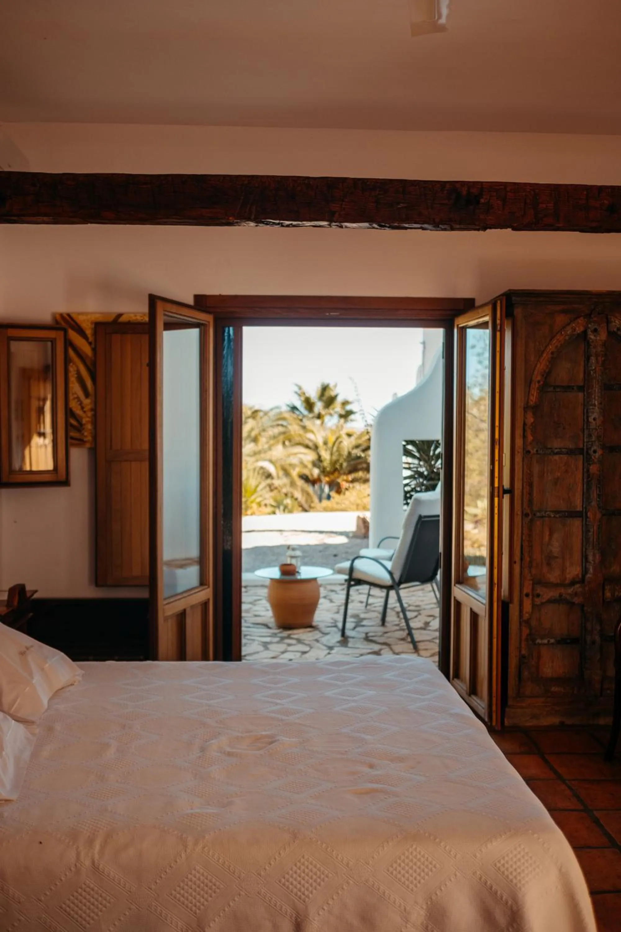 Balcony/Terrace, Bed in Cortijo Los Malenos