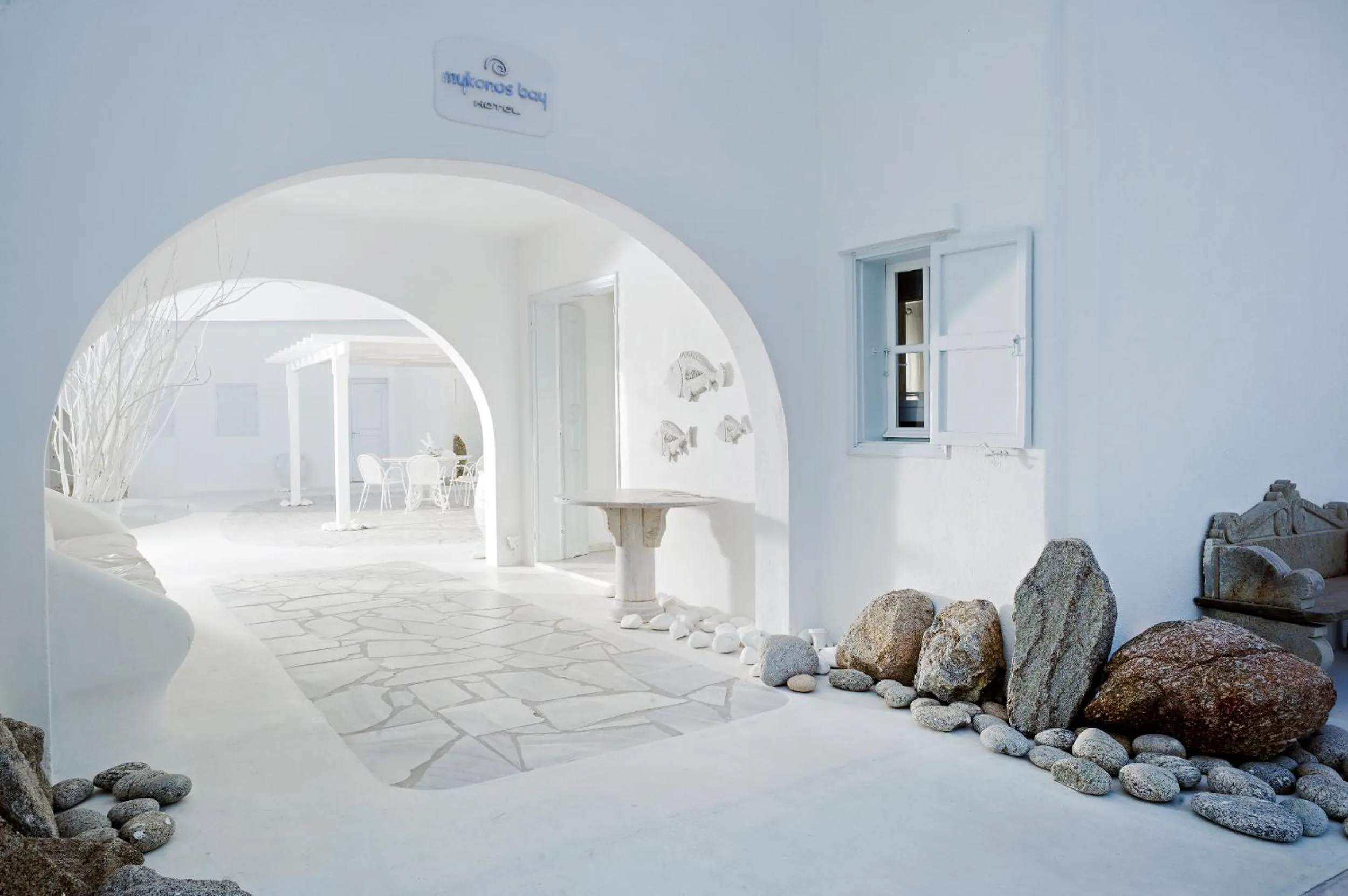 Facade/entrance in Mykonos Bay Resort & Villas