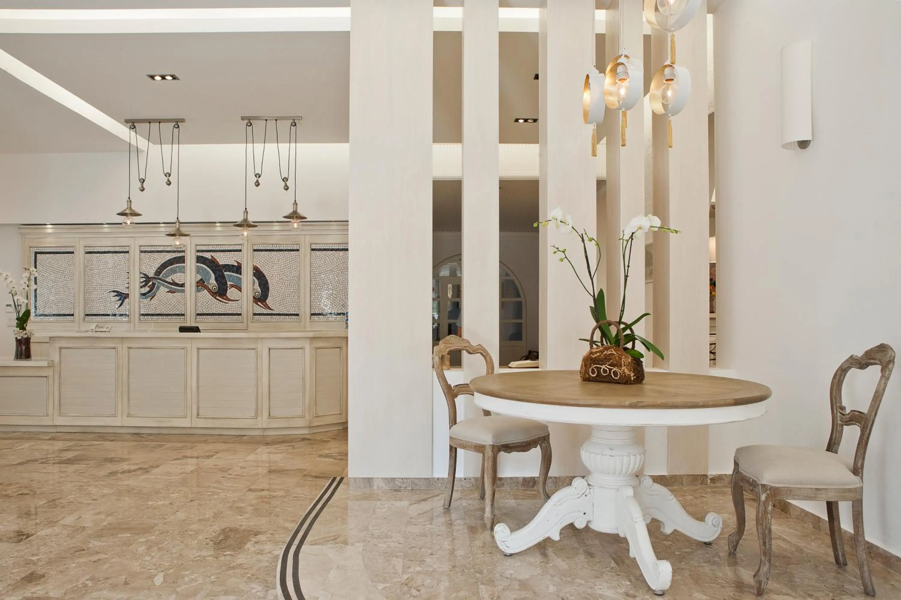 Lobby or reception in Kamari Hotel