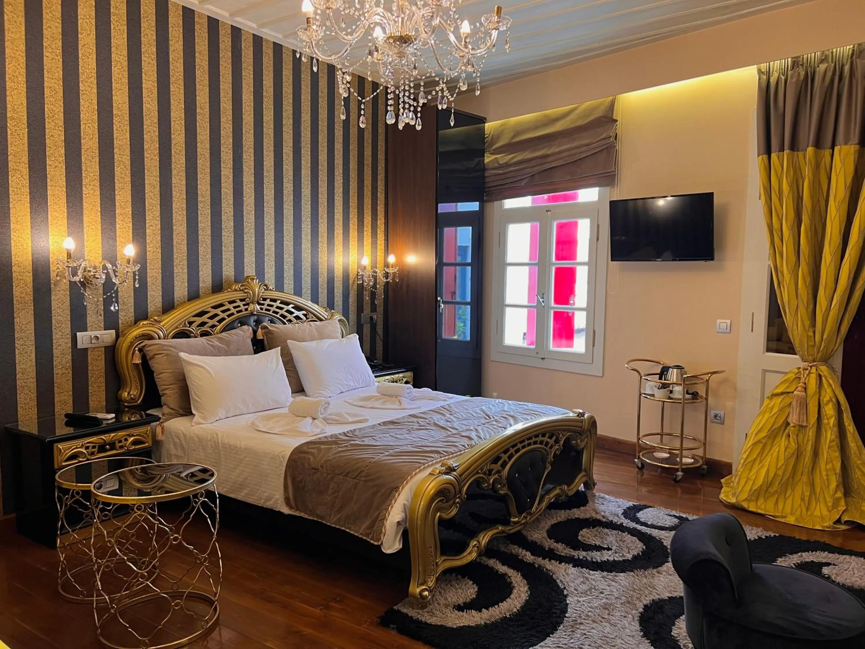 Bedroom, Bed in Pension Dafni