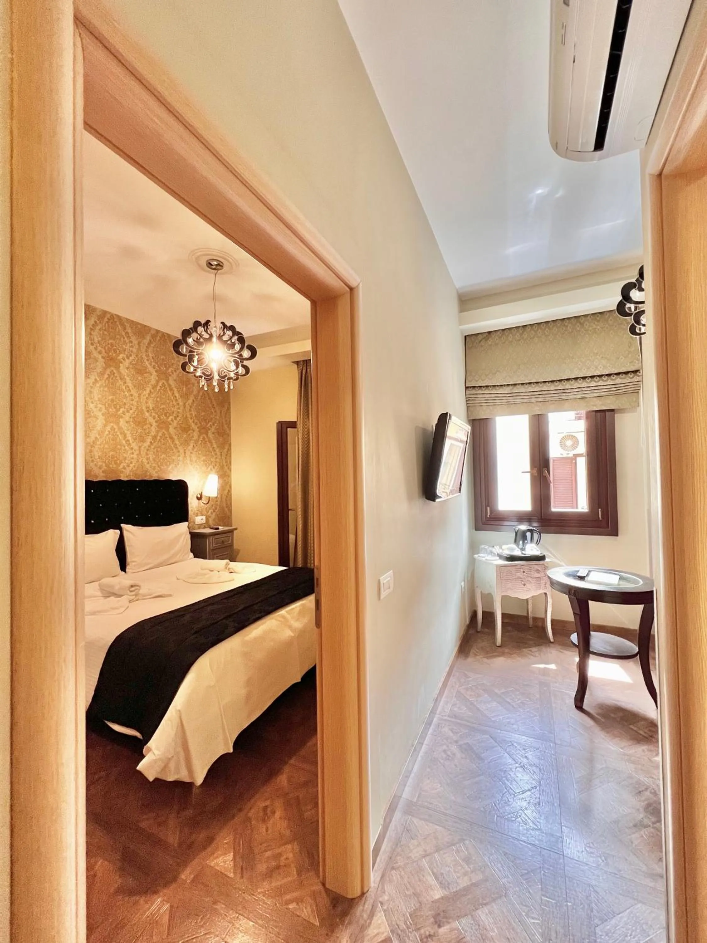 Bedroom, Bed in Pension Dafni