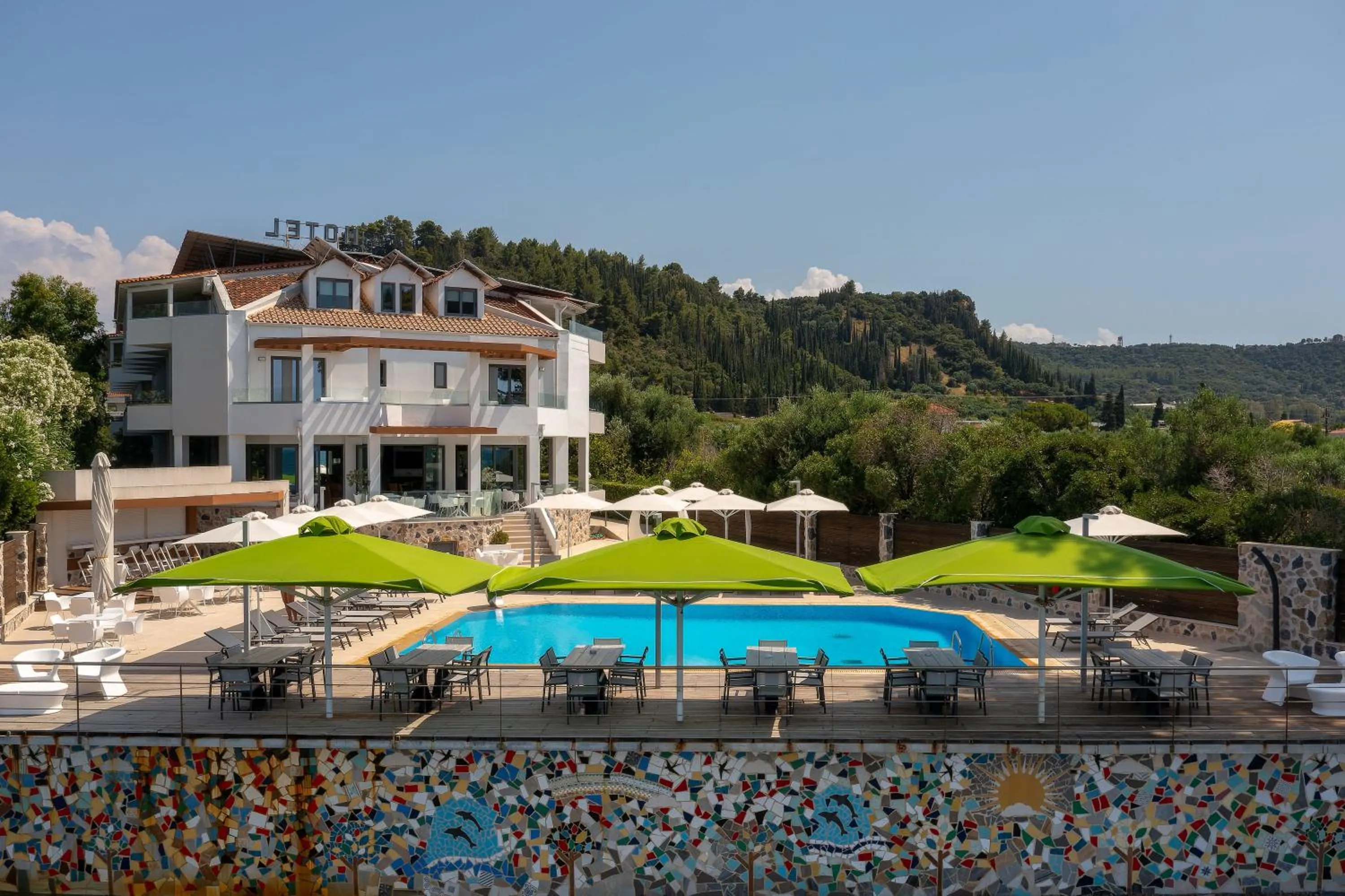 Pool view in Poseidon Hotel
