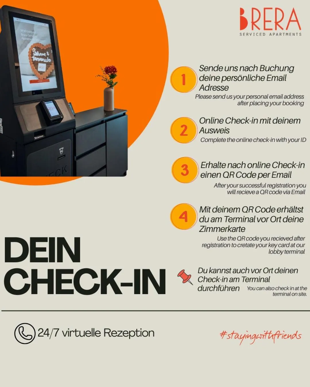 Lobby or reception in Brera Serviced Apartments Munich Schwabing