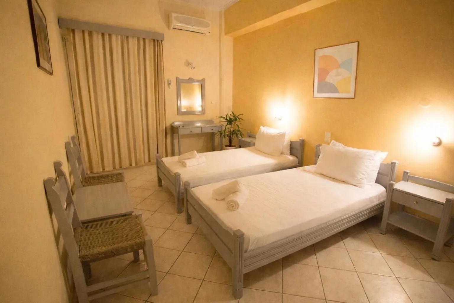 Bed in Galini Beach Hotel