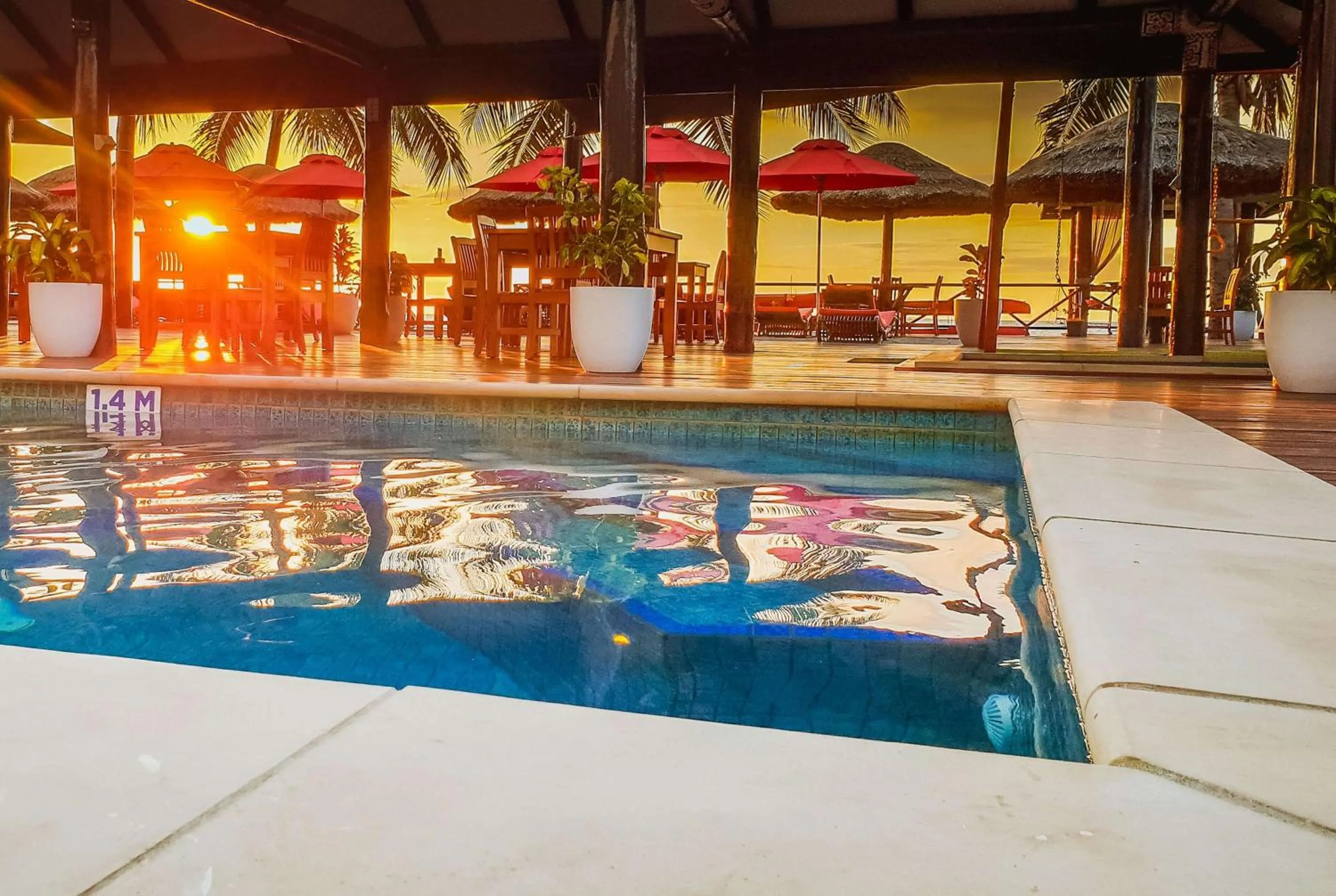 Pool view in Ramada Suites by Wyndham Wailoaloa Beach Fiji