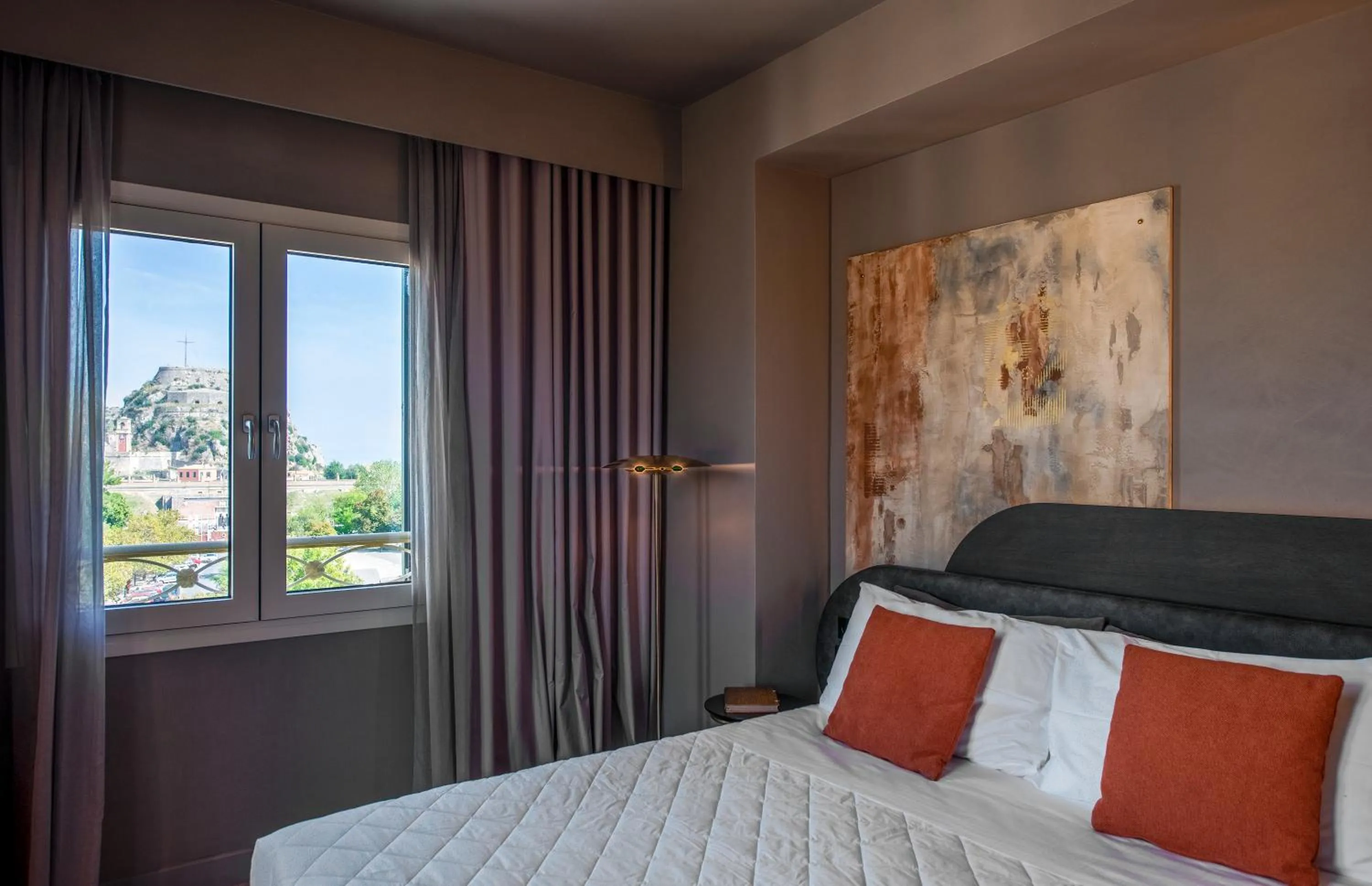 View (from property/room), Bed in Arcadion Hotel