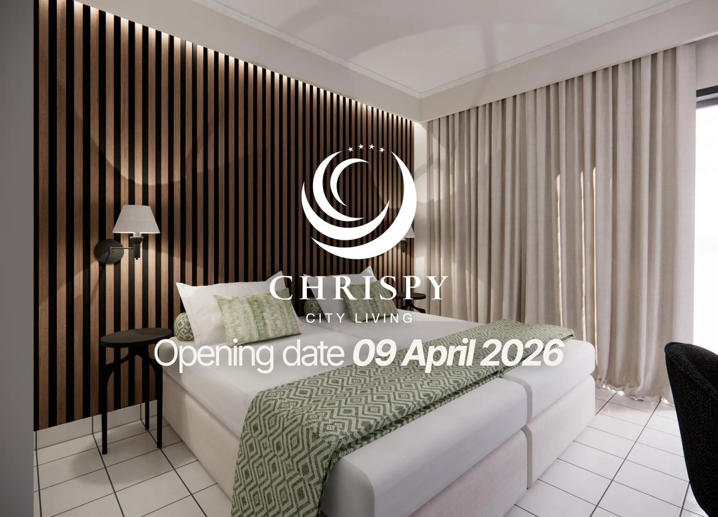 Photo of the whole room, Bed in Chrispy City Living ex Nefeli